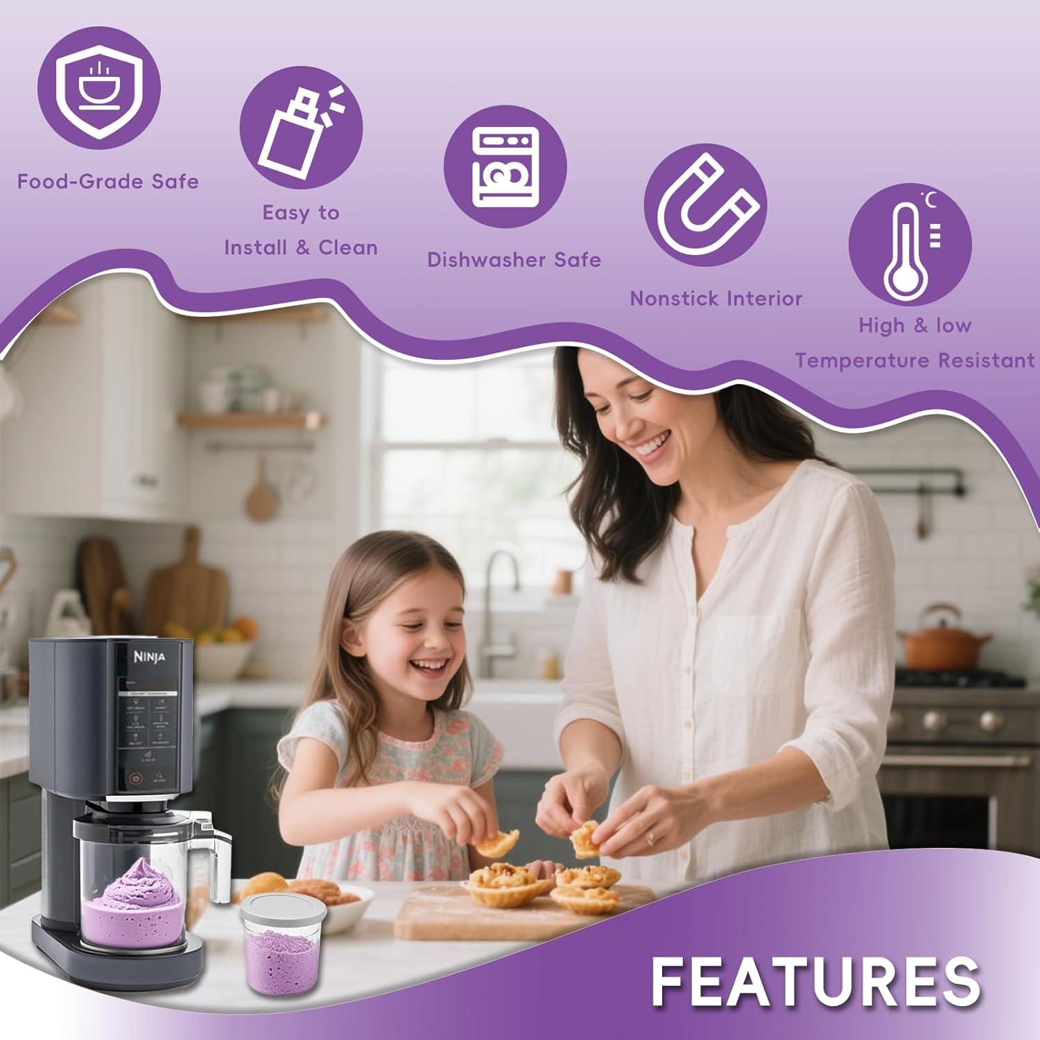 Tapa de Repuesto Ninja Creami NC301 - Libre de BPA, Sello Hermético