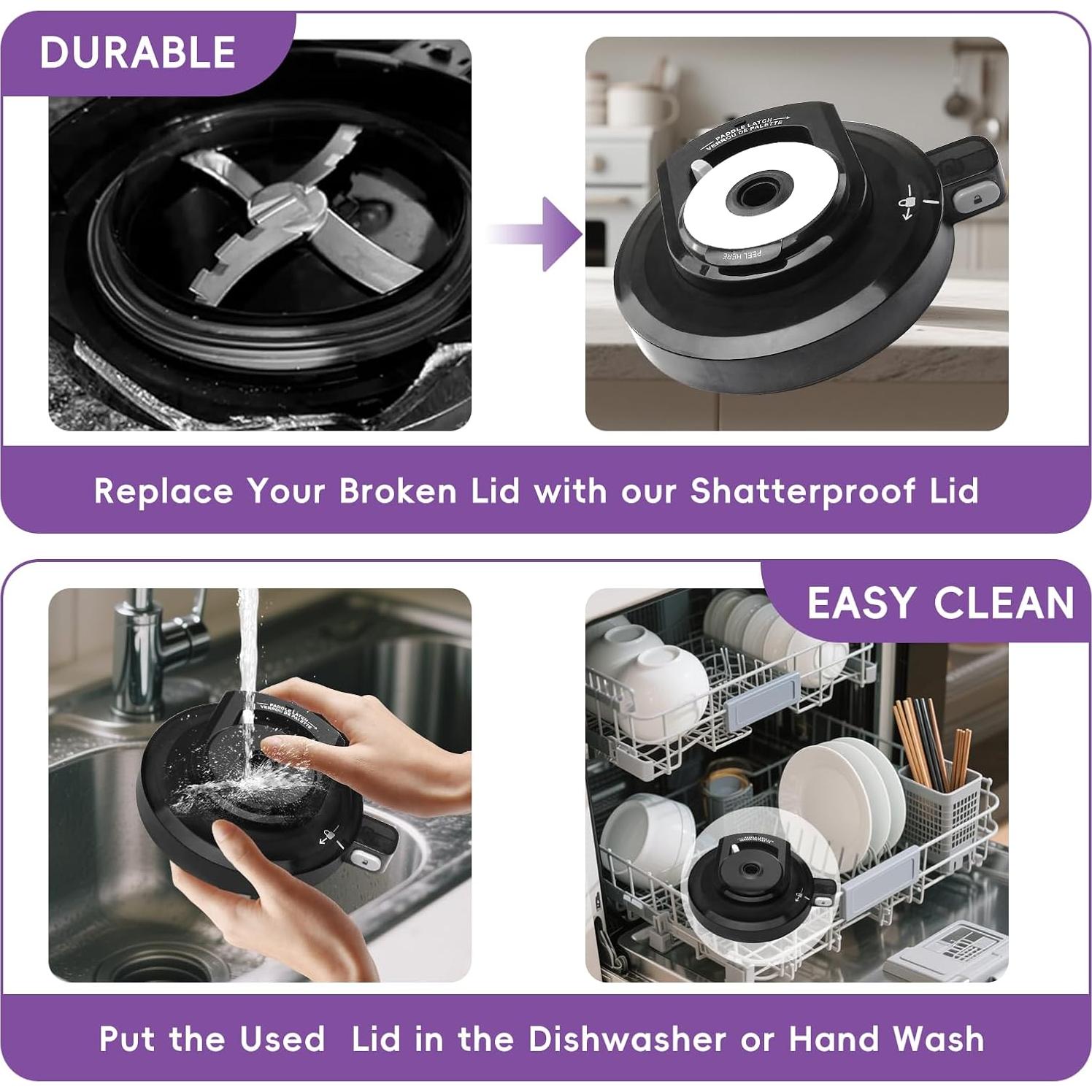 Tapa de Repuesto Ninja Creami NC301 - Libre de BPA, Sello Hermético