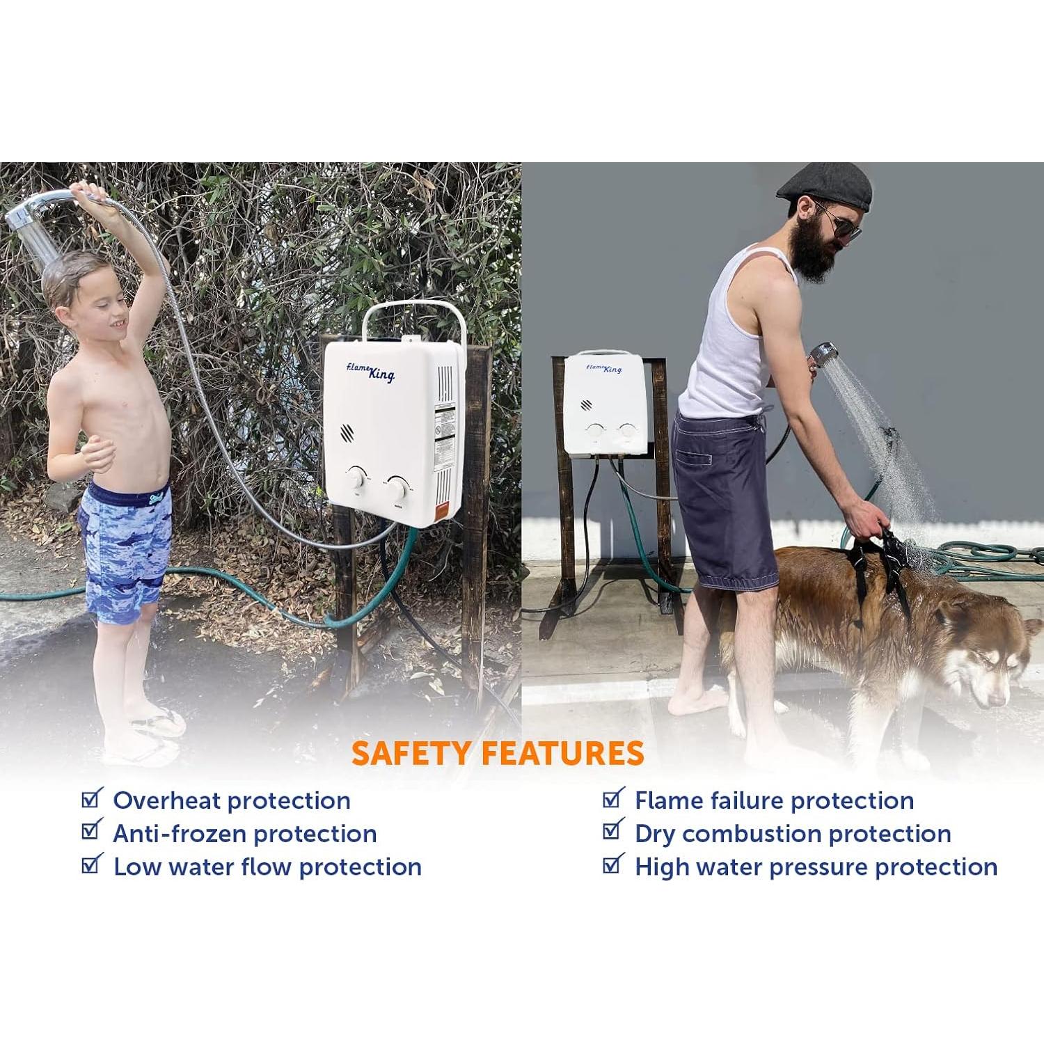 Calentador de Agua Sin Tanque Flame King YSNAZ132 5L 34,000 BTU