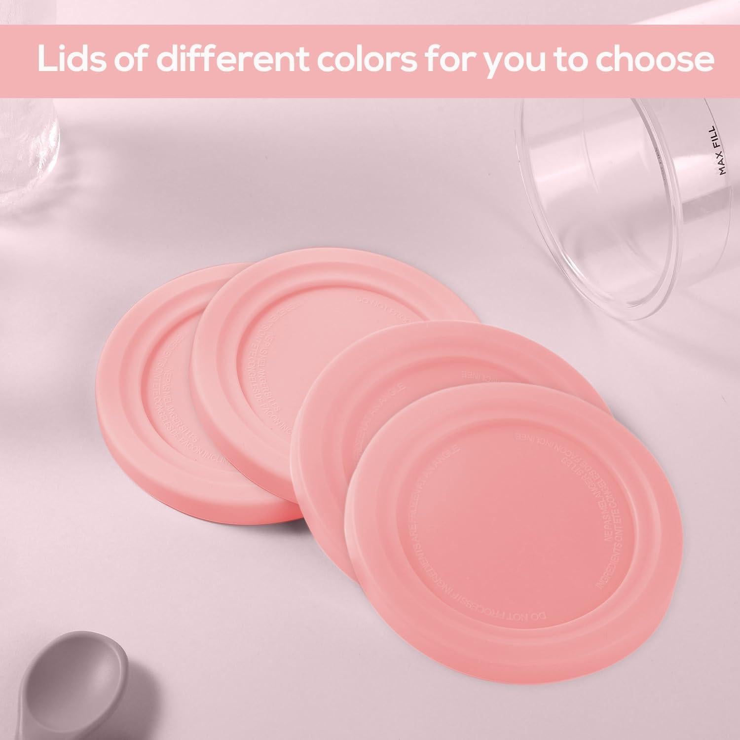 4 Tapas de Silicona para Tazas de Helado Lasuroa 11.5 cm