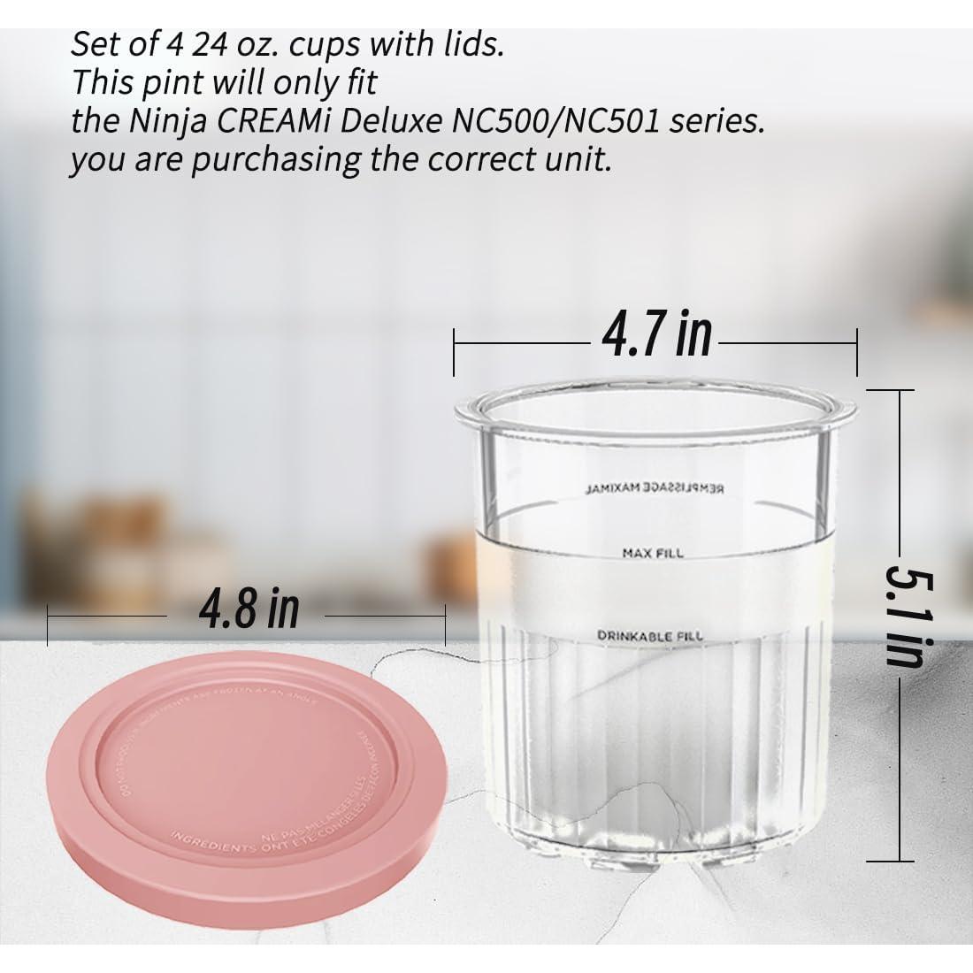 Contenedores de Pintura Ninja Creami Deluxe 710ml - 4 Piezas