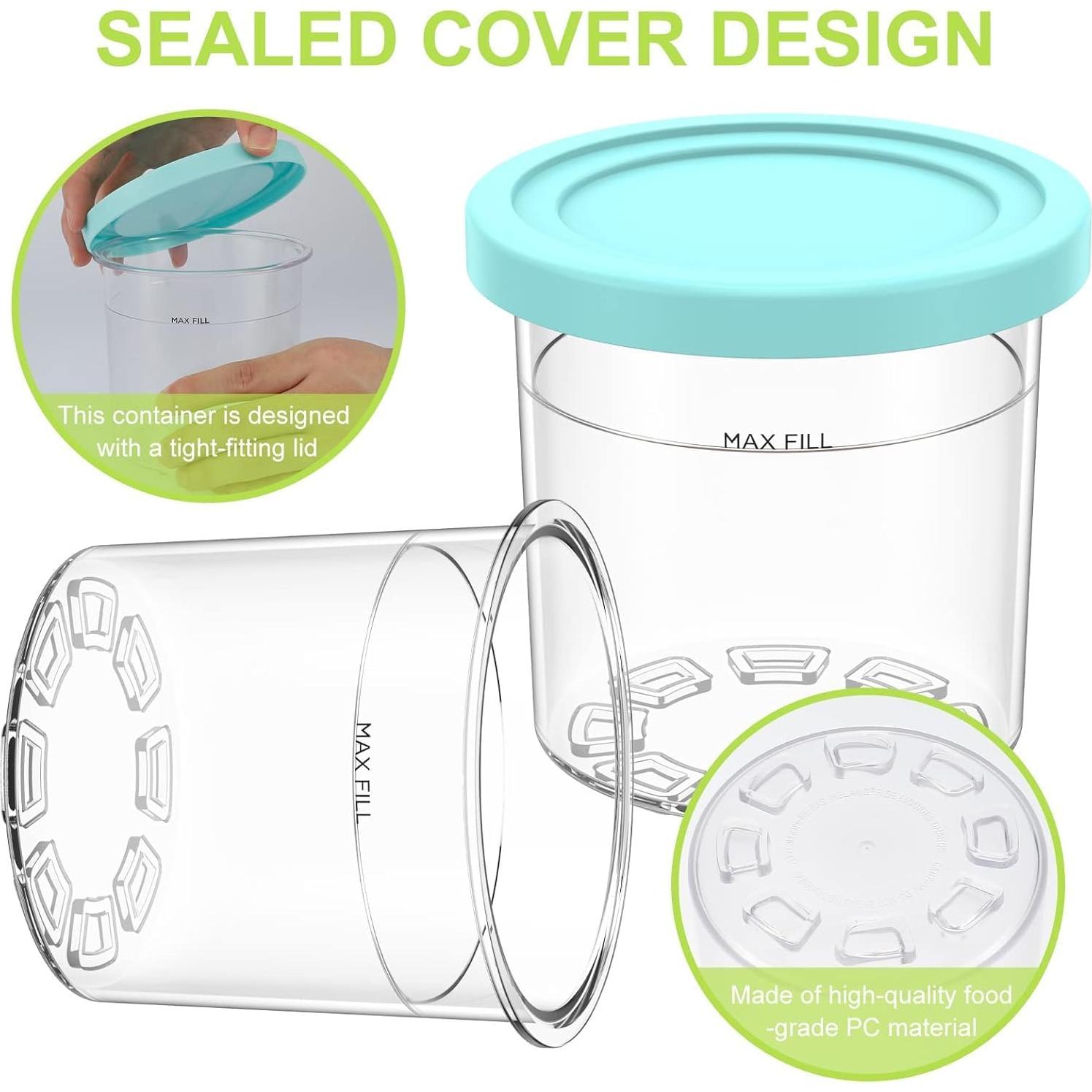 Paquete de 4 Contenedores de Helado Ninja Creami 473ml