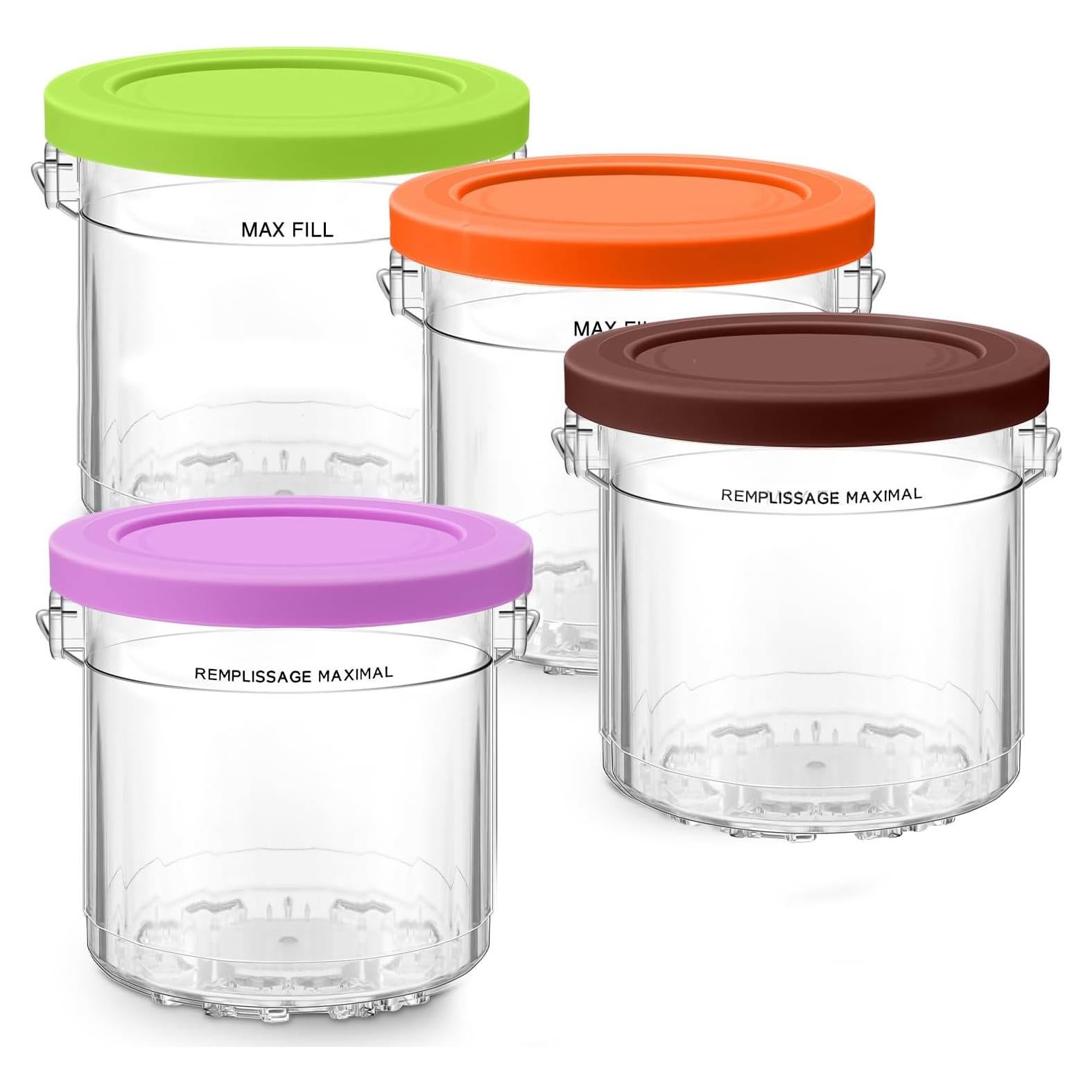 Recipientes Ninja Creami 16oz Paquete de 4 Apto Lavavajillas