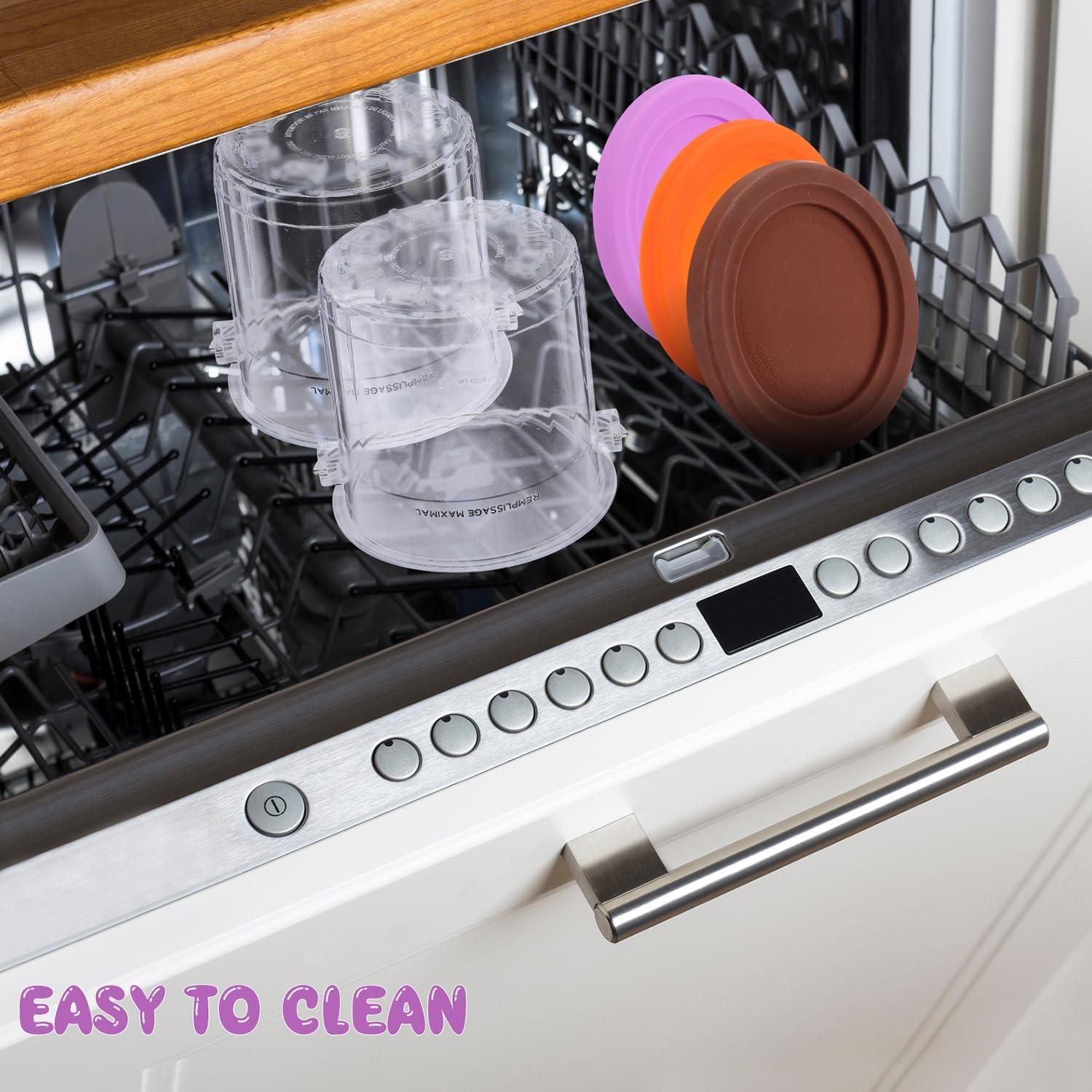 Recipientes Ninja Creami 16oz Paquete de 4 Apto Lavavajillas