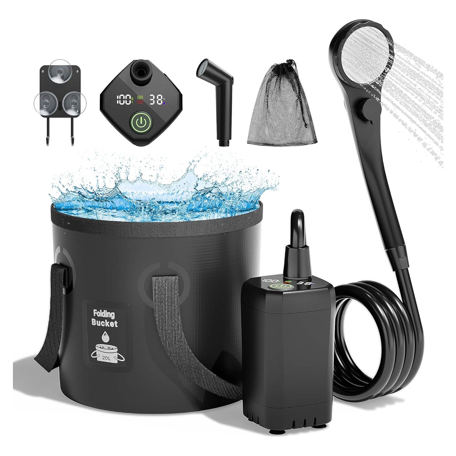 Ducha portátil Moriko YT-100w, 6000mAh, cabezal filtrado