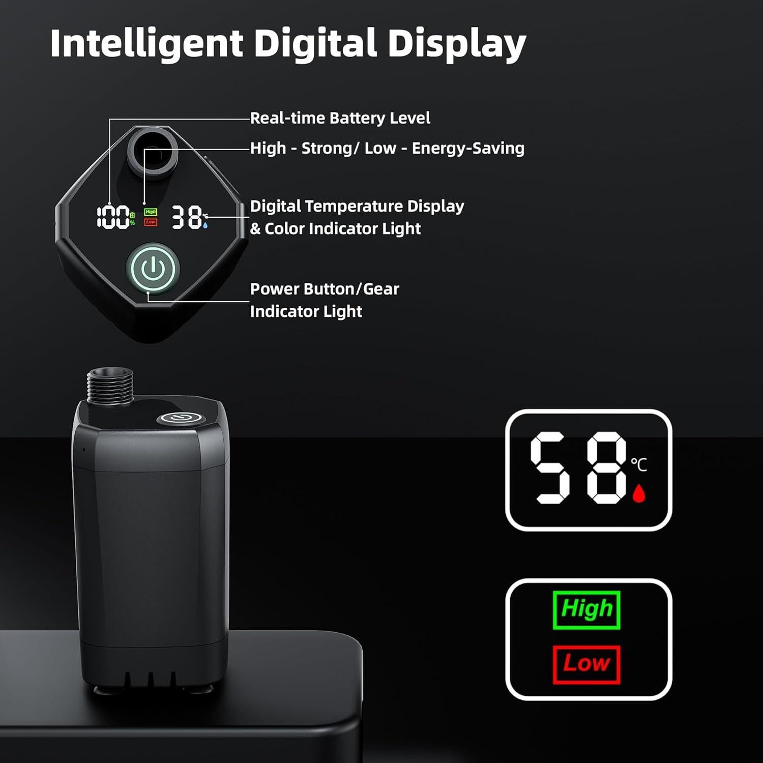 Ducha portátil Moriko YT-100w, 6000mAh, cabezal filtrado