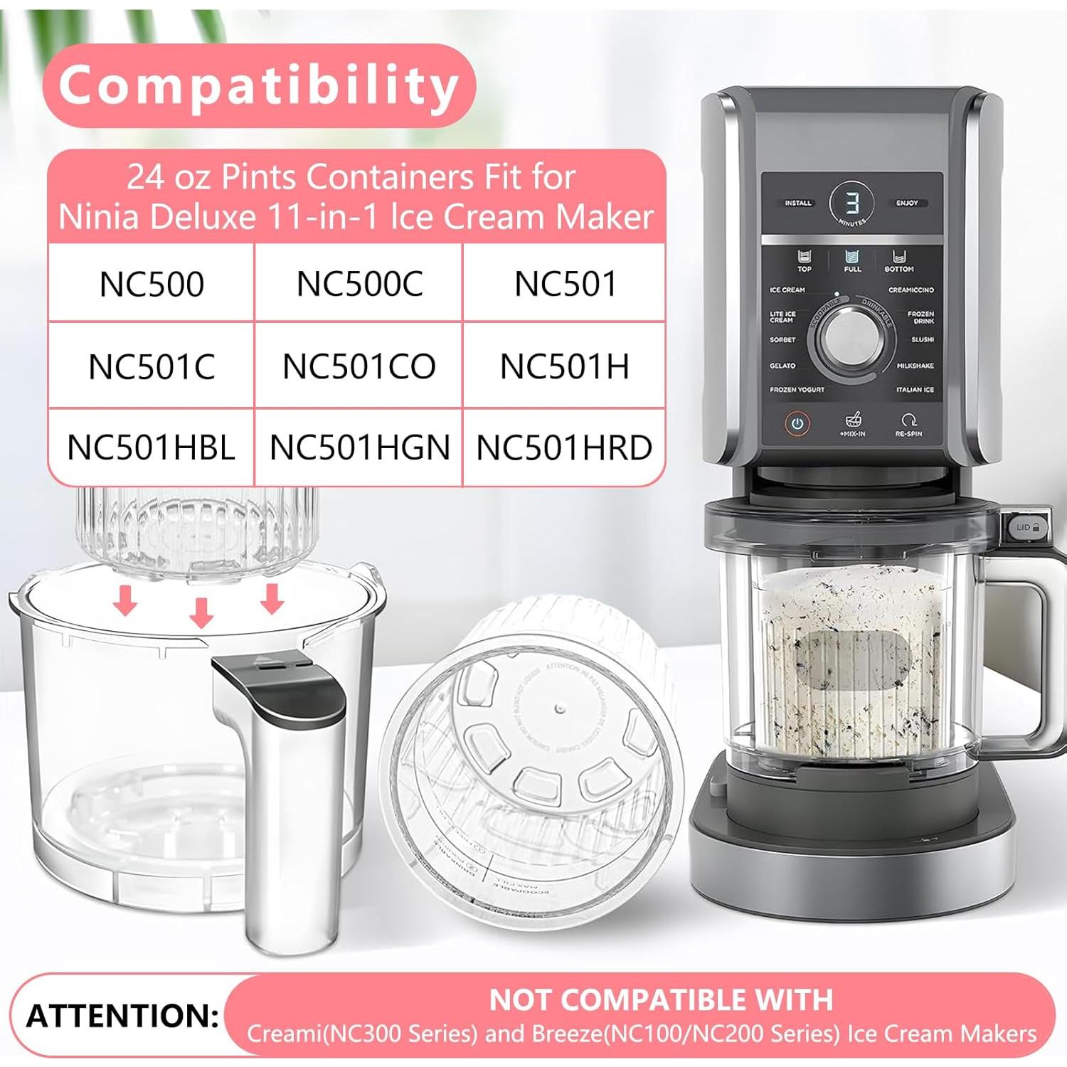 Pints y Tapas Ninja Creami NC500 NC501 - 2 Piezas 710ml