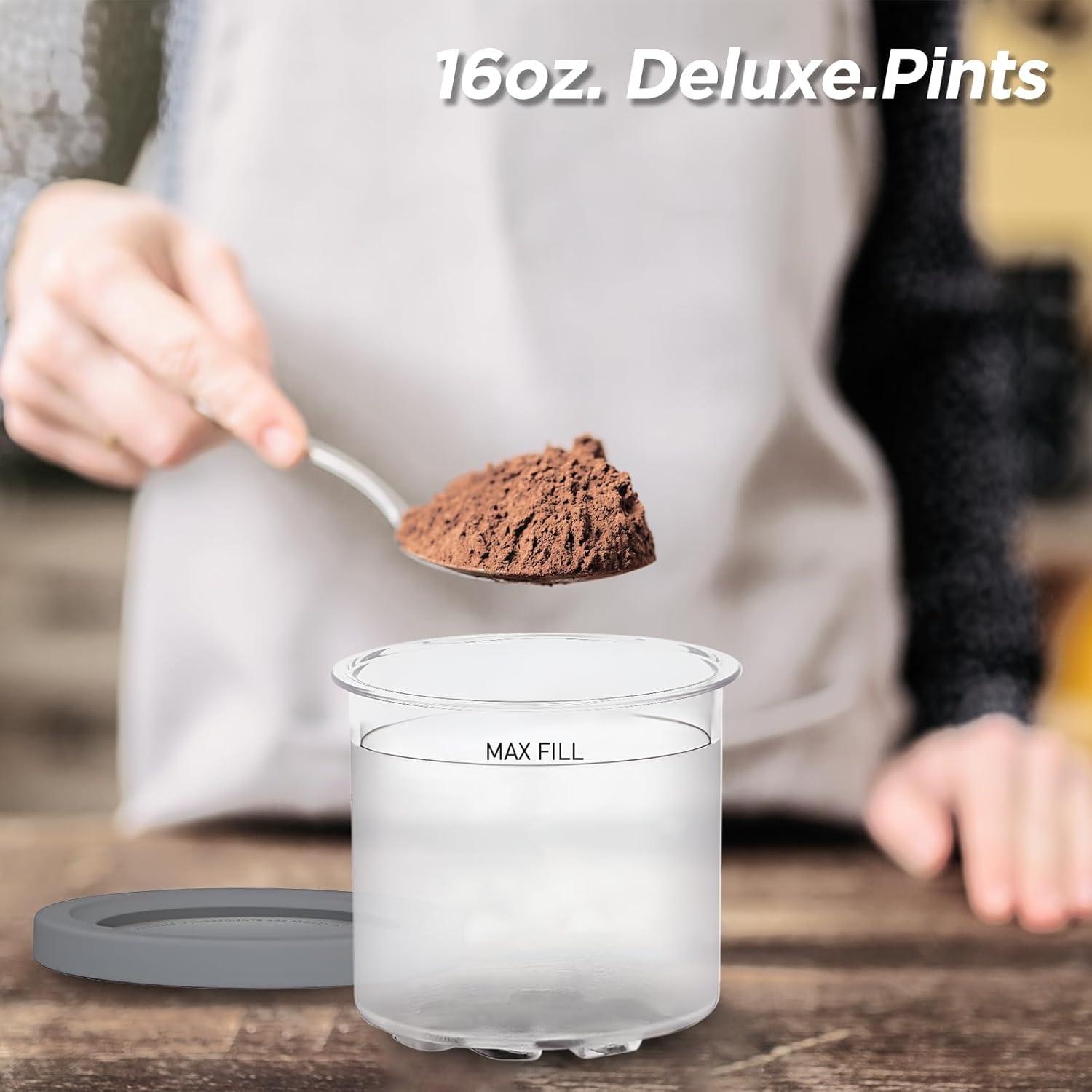 Pints de Helado ZOMOVOR 16 oz Apto Lavavajillas 2 Pcs