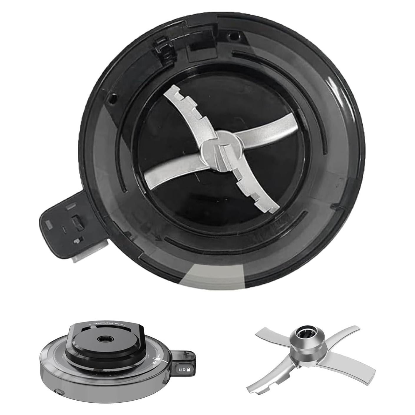 Outer Bowl Lid and 301 Paddle for Ninja NC301 Ice Cream Maker,Reusable Ninja Creami Replacement Accessories Compatible with Ninja NC299AMZ/NC301/NC300/NC201/NC101 Series