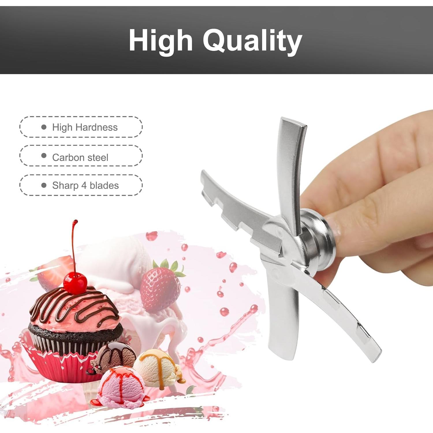 Outer Bowl Lid and 301 Paddle for Ninja NC301 Ice Cream Maker,Reusable Ninja Creami Replacement Accessories Compatible with Ninja NC299AMZ/NC301/NC300/NC201/NC101 Series