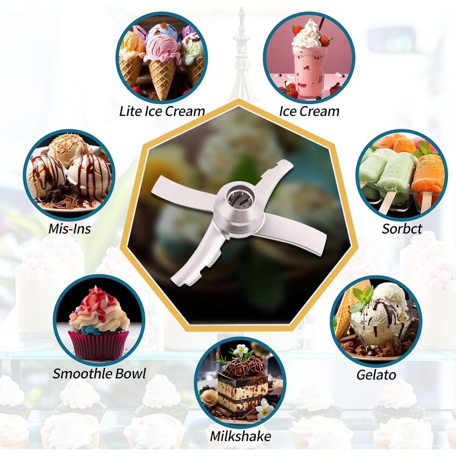 Outer Bowl Lid and 301 Paddle for Ninja NC301 Ice Cream Maker,Reusable Ninja Creami Replacement Accessories Compatible with Ninja NC299AMZ/NC301/NC300/NC201/NC101 Series