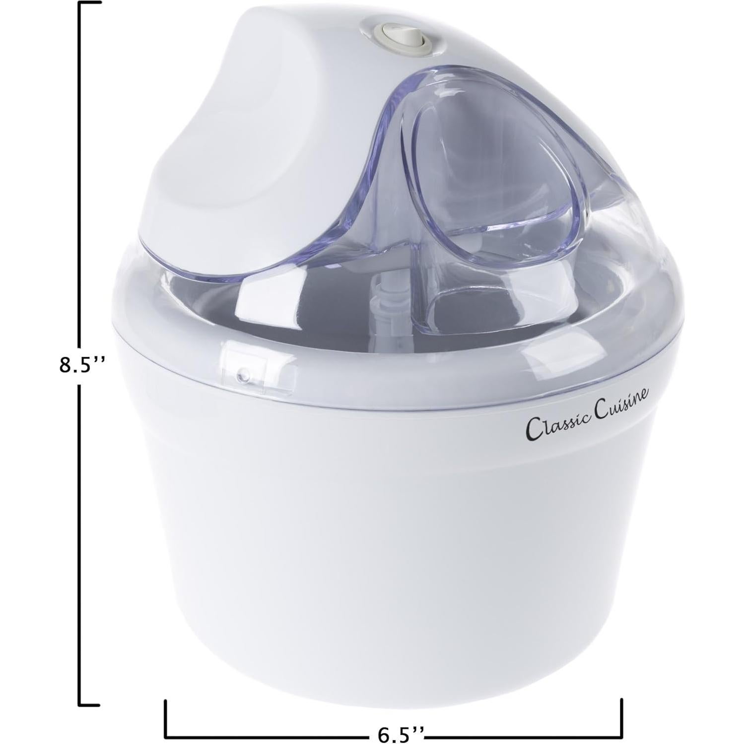 Máquina de Helados Classic Cuisine 0.95L Automática Blanca