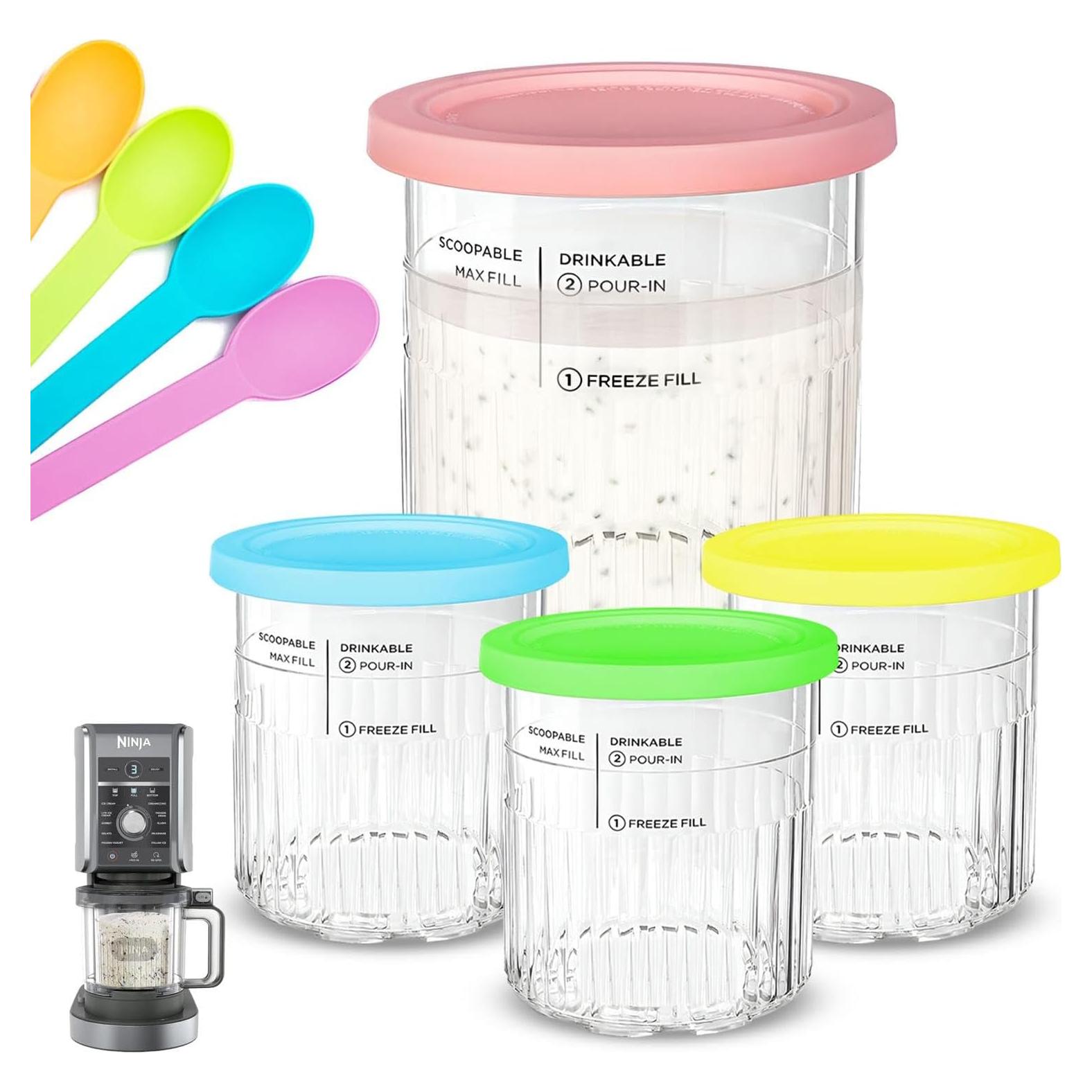 Contenedores Ninja Creami Deluxe 4 Pack 710 ml Libre BPA