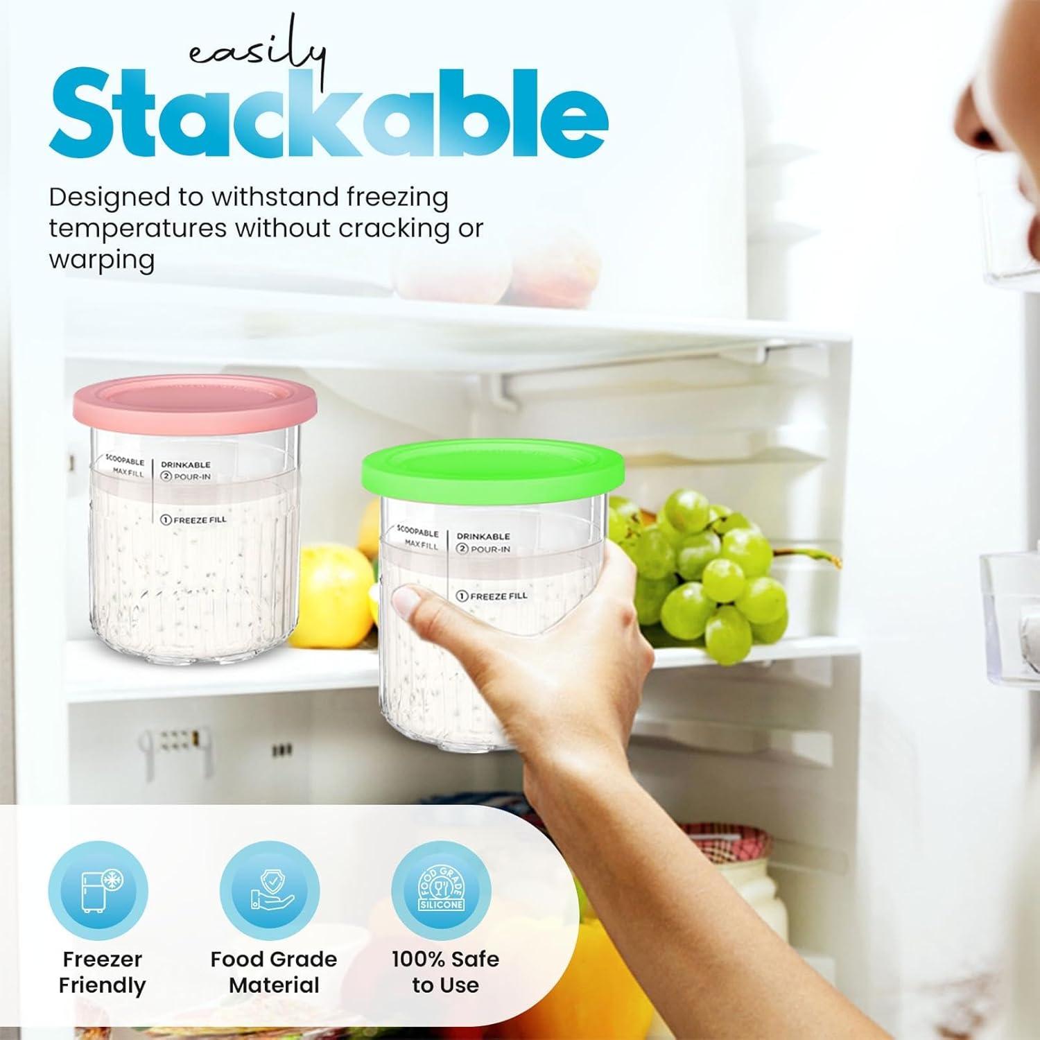 Contenedores Ninja Creami Deluxe 4 Pack 710 ml Libre BPA