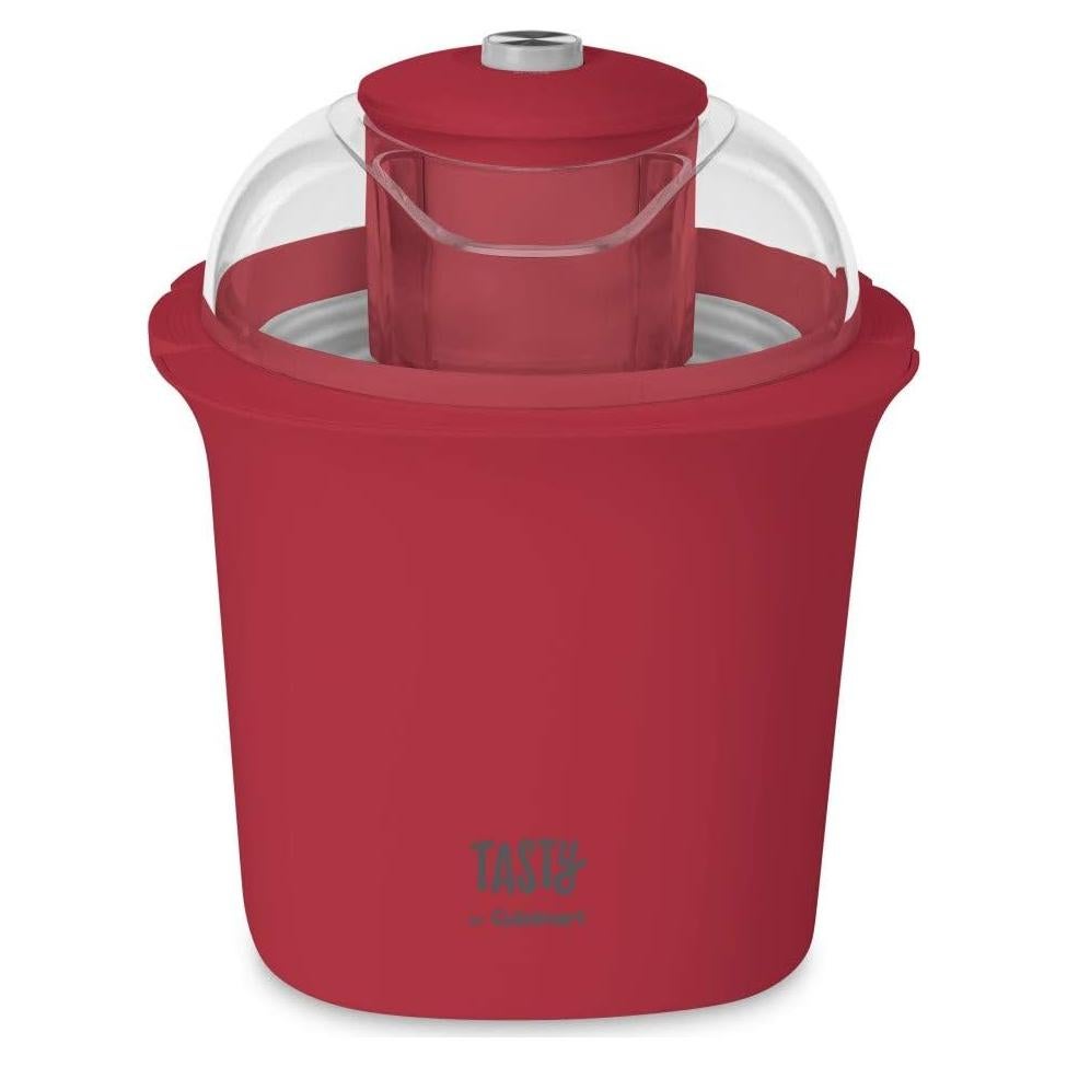 ICM100TRD Ice Cream Maker, 8.71"(L) x 8.71"(W) x 10.49"(H), Red