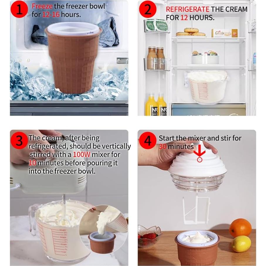 Electric Ice Cream Maker Machine, KOKOCA Multi-Purpose Soft Serve Ice Cream Machine for Homemade Gelato, Sorbet, Frozen Yogurt, Milkshakes, Frozen Drinks & More