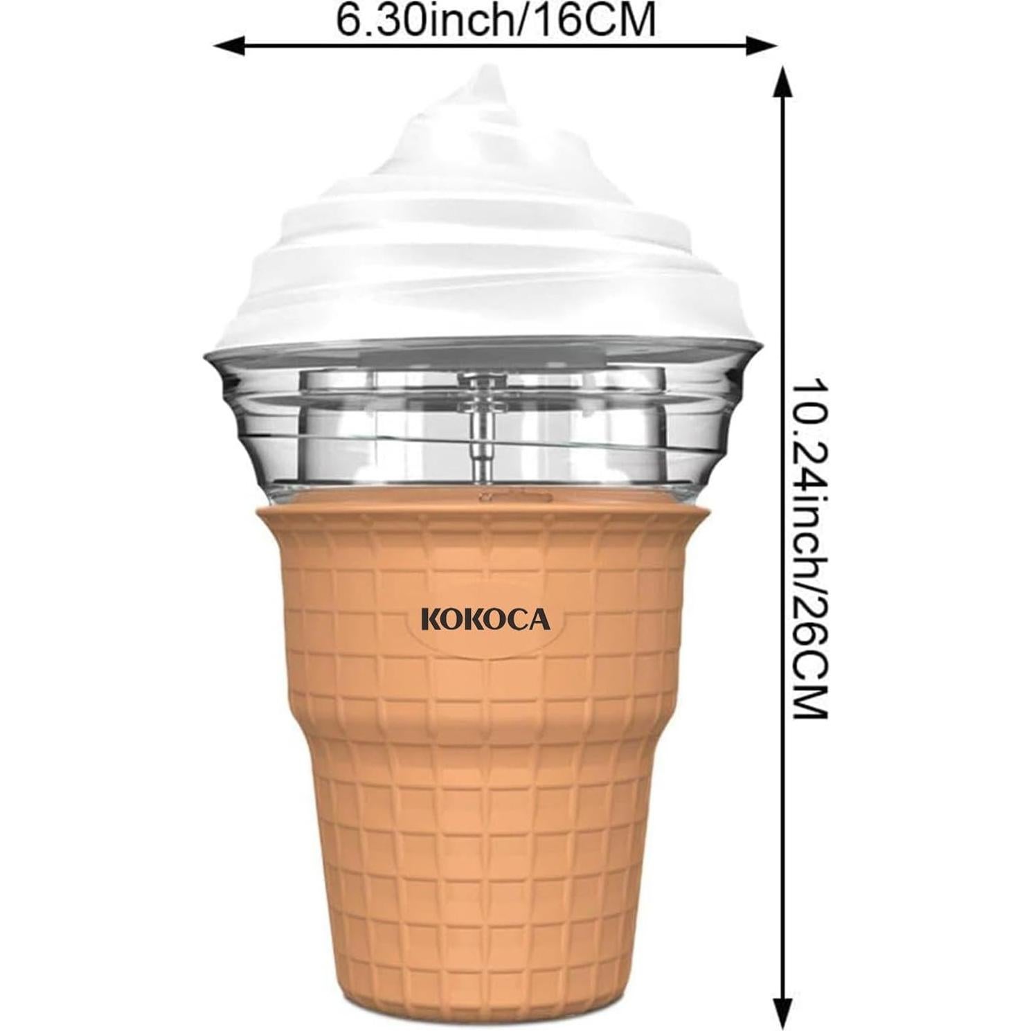 Electric Ice Cream Maker Machine, KOKOCA Multi-Purpose Soft Serve Ice Cream Machine for Homemade Gelato, Sorbet, Frozen Yogurt, Milkshakes, Frozen Drinks & More