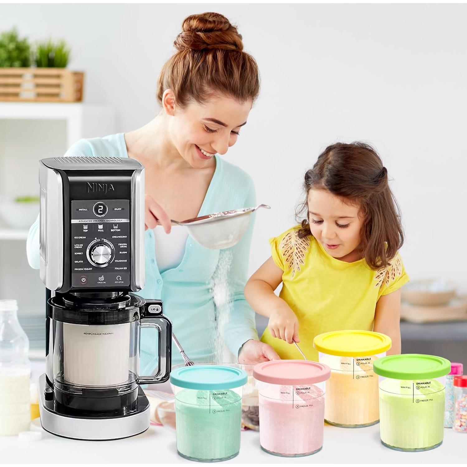 Paquete de 4 Pints Ninja Creami Deluxe 710ml con Tapas