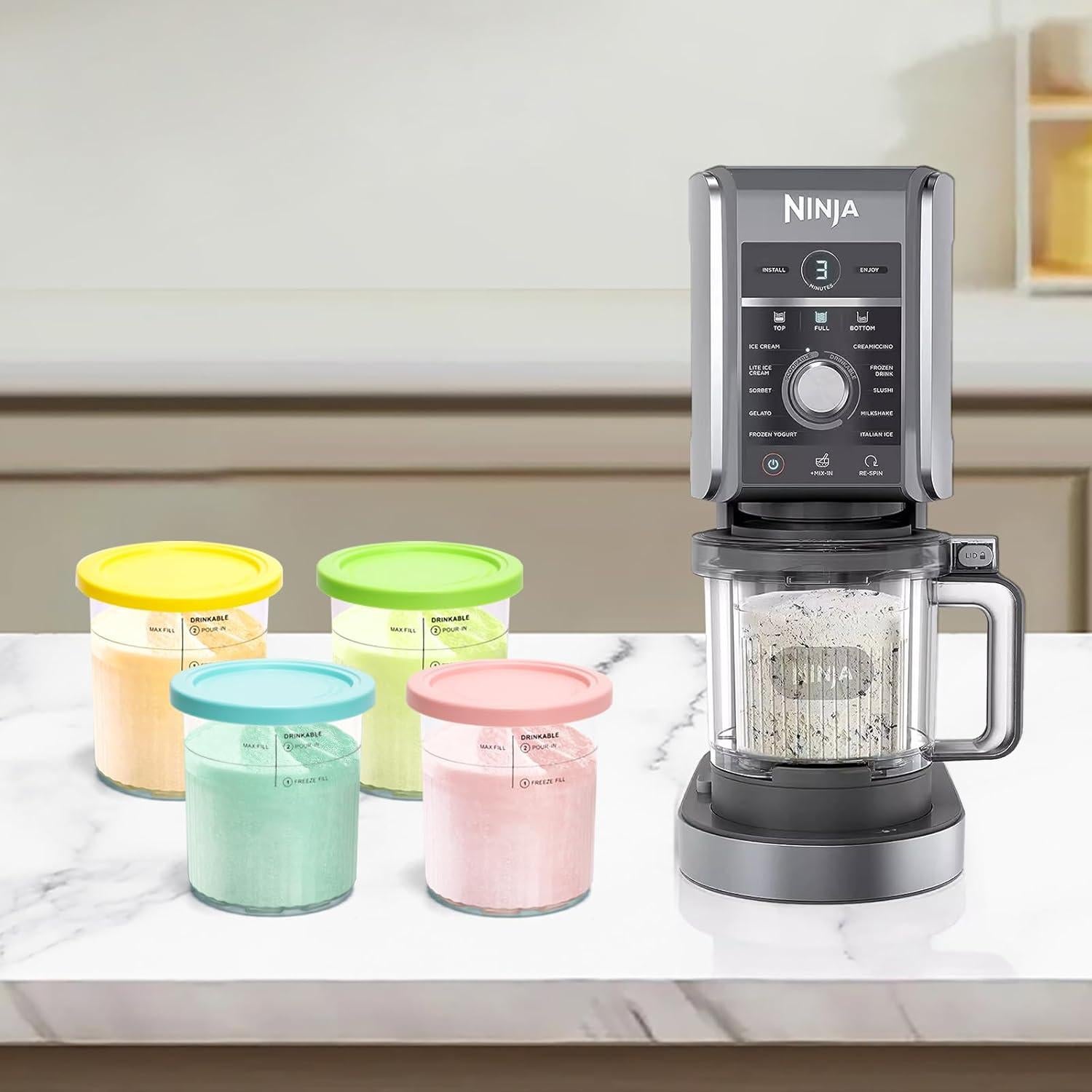 Paquete de 4 Pints Ninja Creami Deluxe 710ml con Tapas