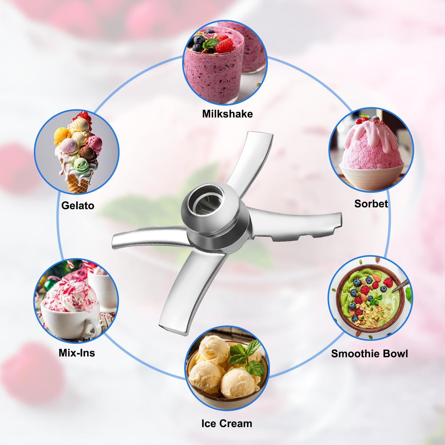 Paddle Blade Replacement Compatible with Ninja Creami NC300 Series Ice Cream Makers, Ninja Creami Blade Paddle Replacement(Stainless Steel)