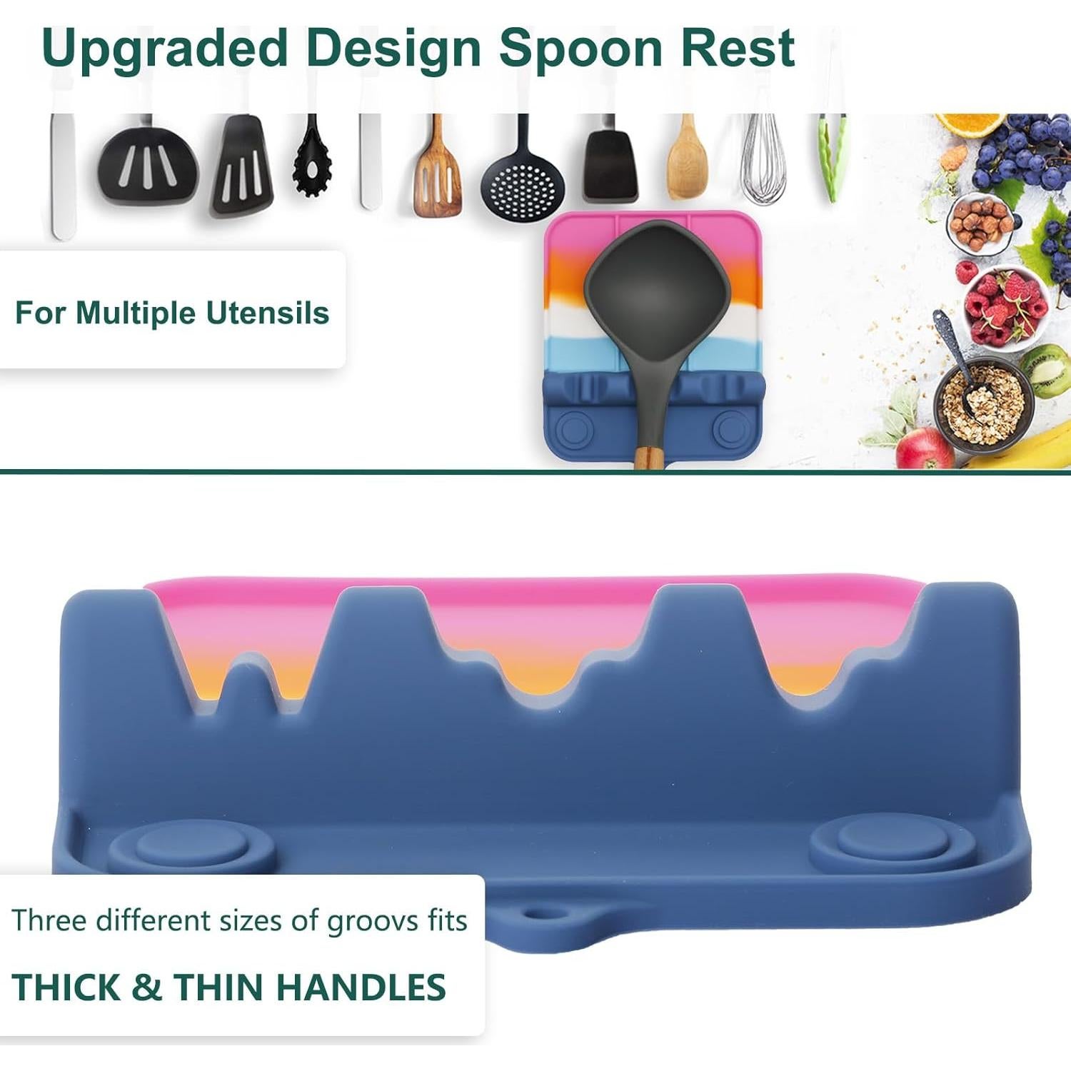 Soporte para Cucharas de Silicona Amyandone Color Macaron