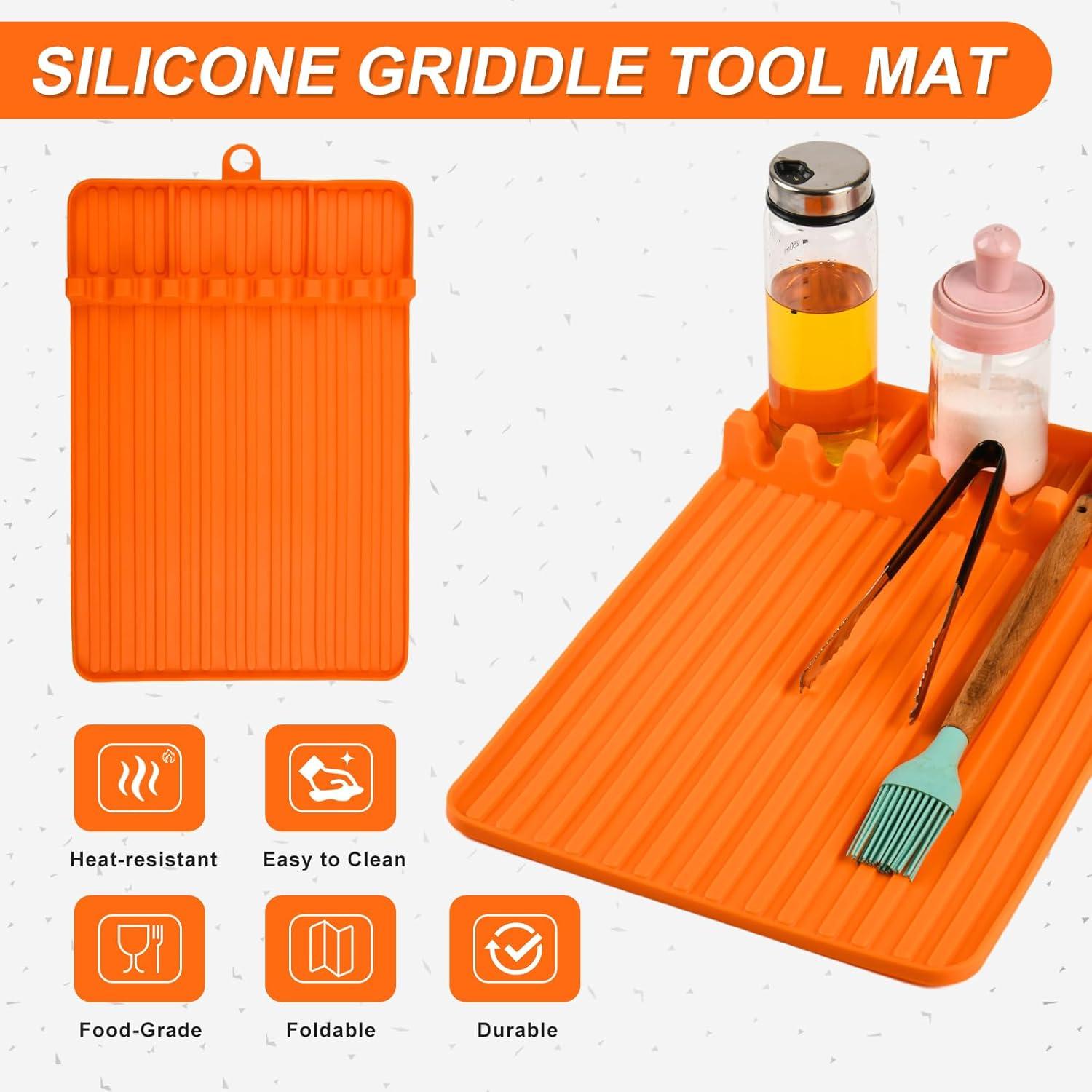 Alfombrilla de Silicona para Plancha Blackstone Naranja