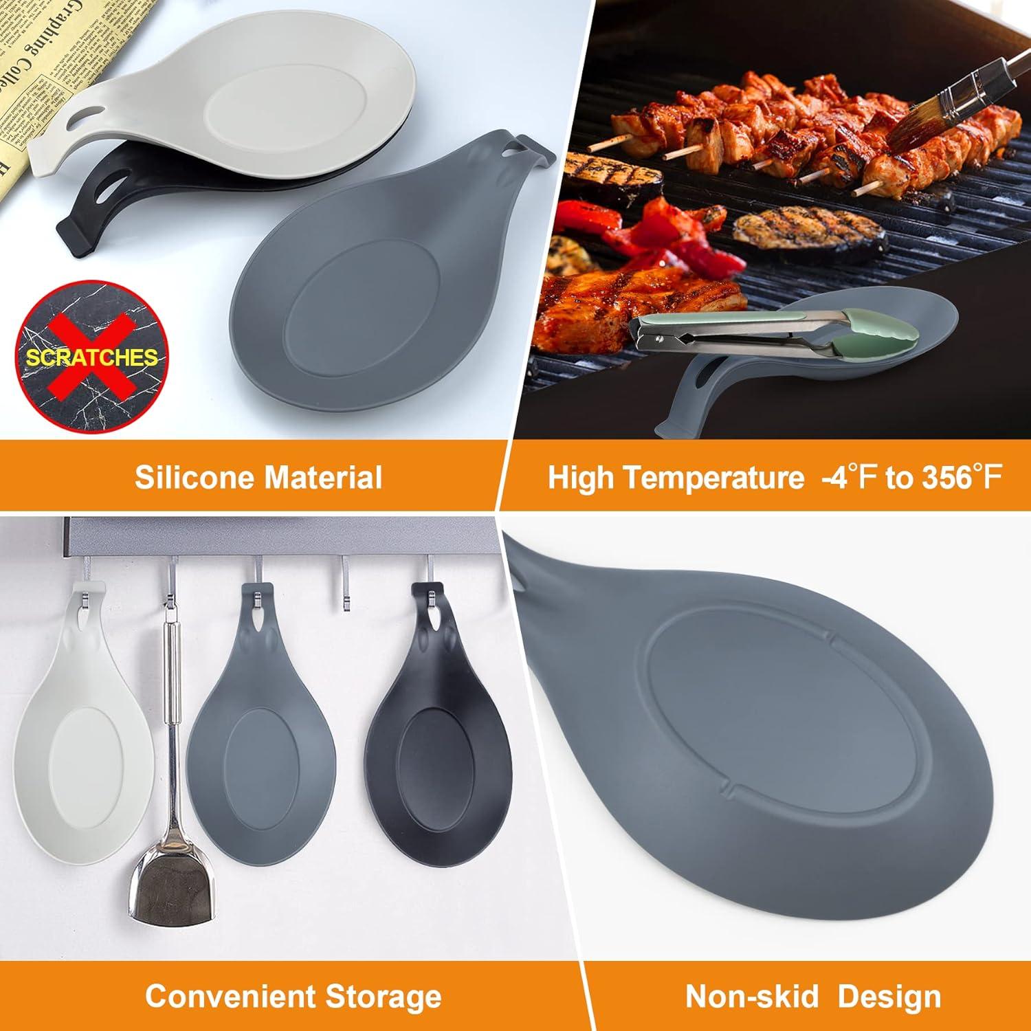 Soporte para cucharas de silicona TROUSKAIG - Paquete de 3