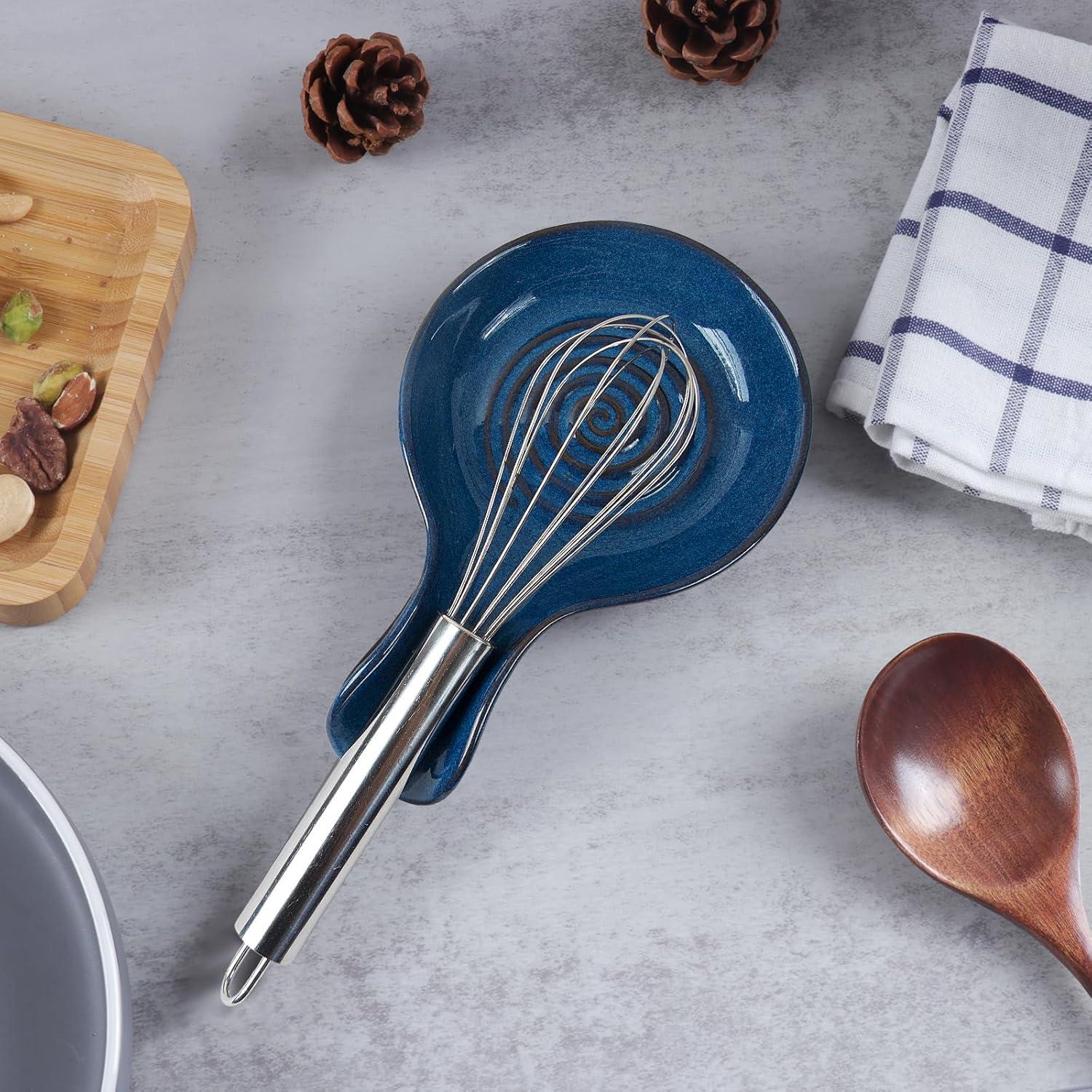 Soporte de Cuchara Cerámica JINIHFW Azul Apto Lavavajillas