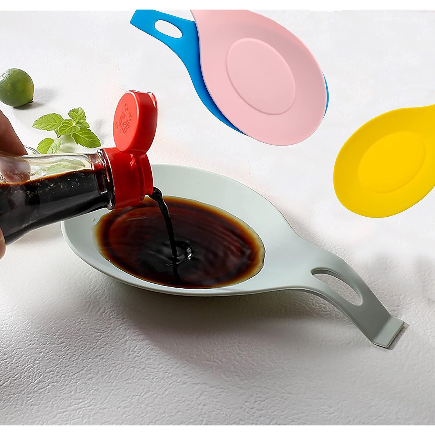 Soporte de Cuchara de Silicona QIJING 6 Piezas Multicolor