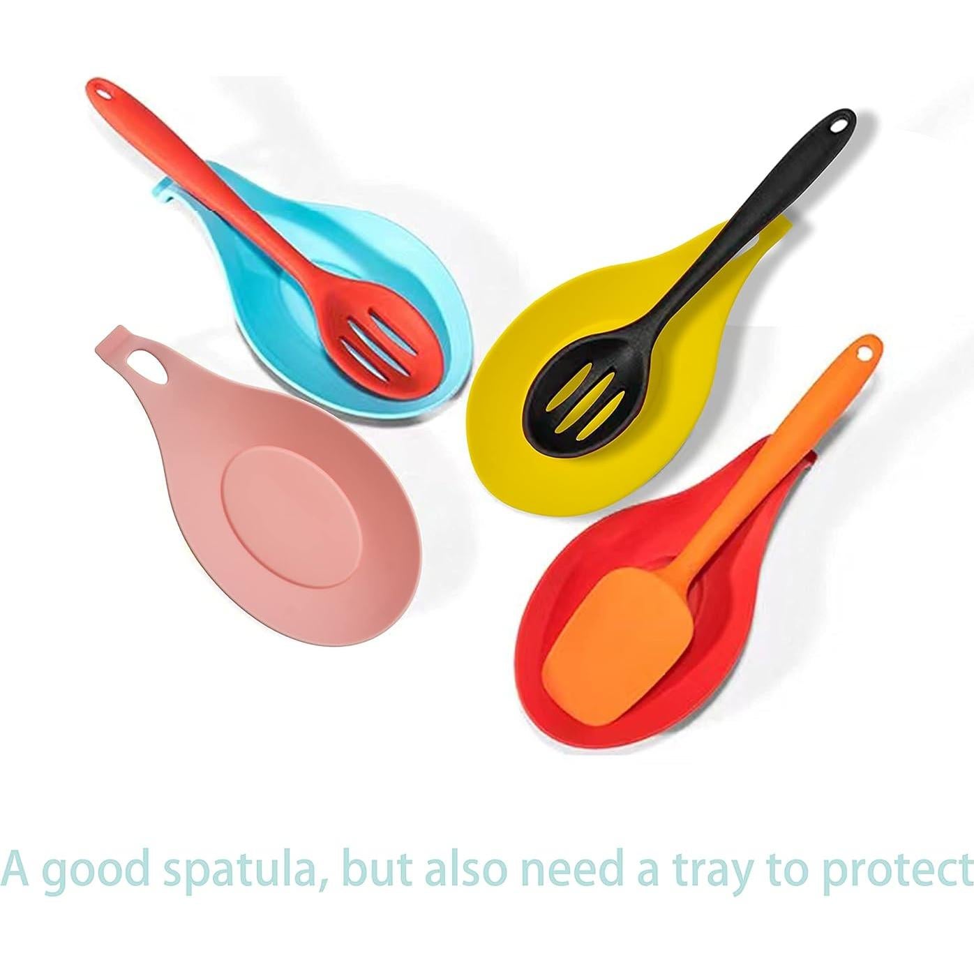 Soporte de Cuchara de Silicona QIJING 6 Piezas Multicolor