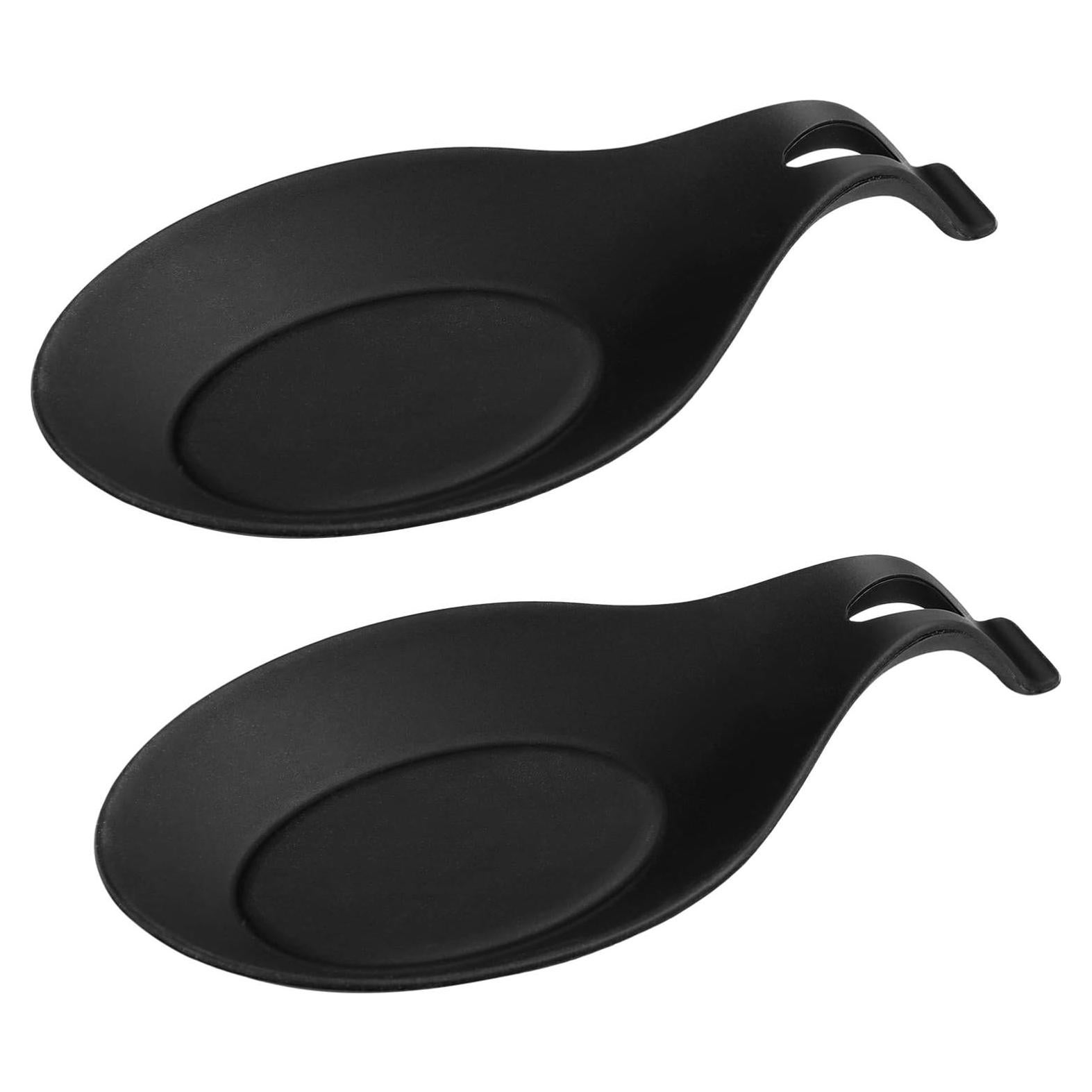 Soportes de Cuchara de Silicona DOITOOL 2 Piezas Negro