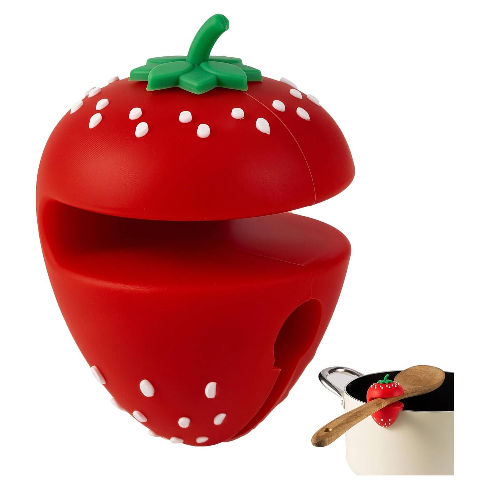 Soporte de Cuchara de Silicona MIYUKI Fresa - Regalo de Cocina