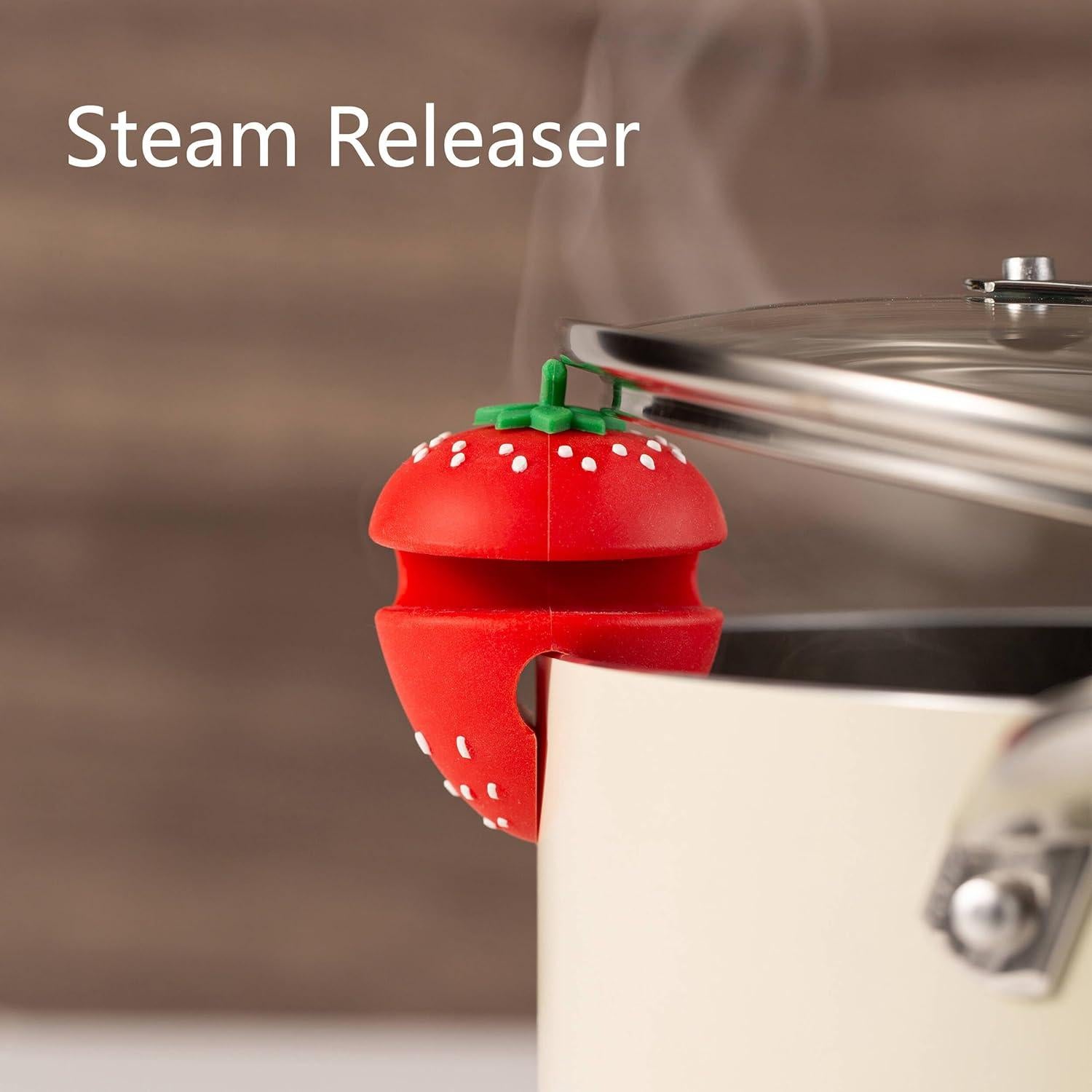 Soporte de Cuchara de Silicona MIYUKI Fresa - Regalo de Cocina