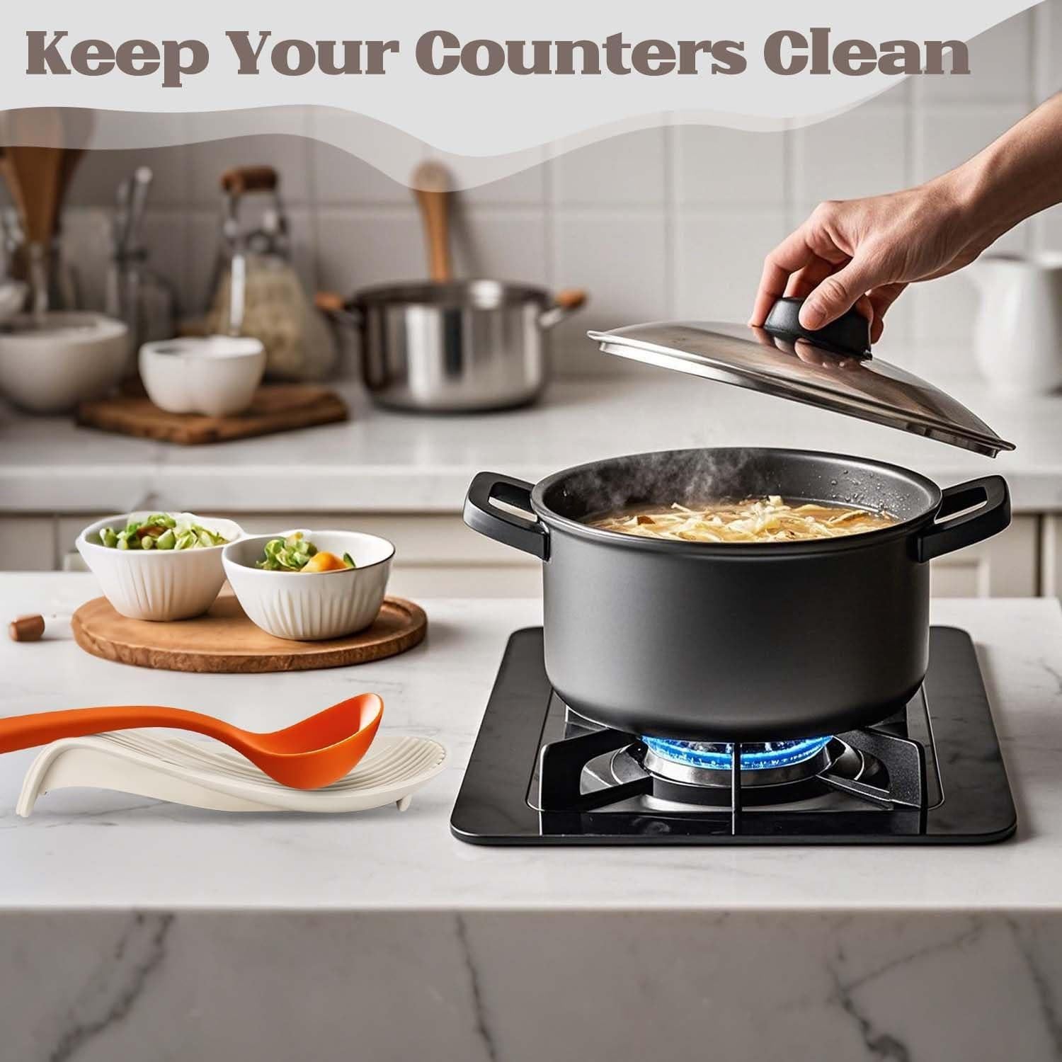 Soporte de Cuchara de Silicona Yaozyety Cangrejo 22,86 cm