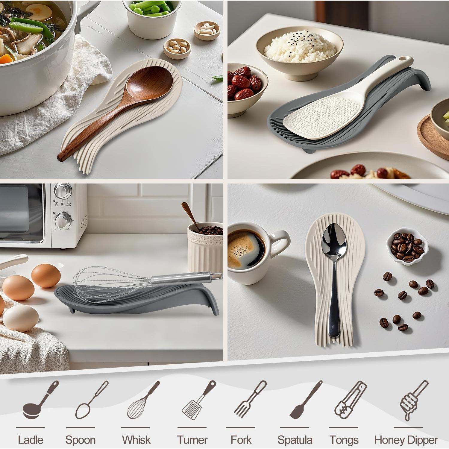 Soporte de Cuchara de Silicona Yaozyety Cangrejo 22,86 cm