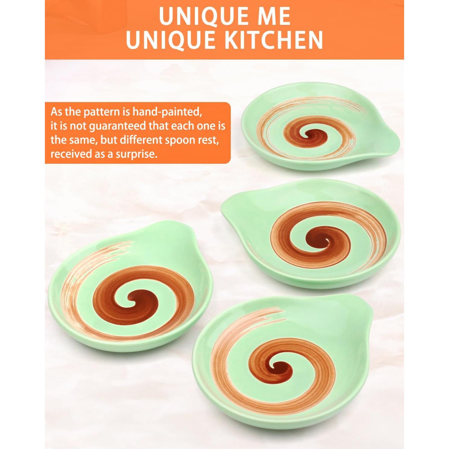 Soporte para cuchara de cerámica VanlonPro 14.5x12.7cm dorado