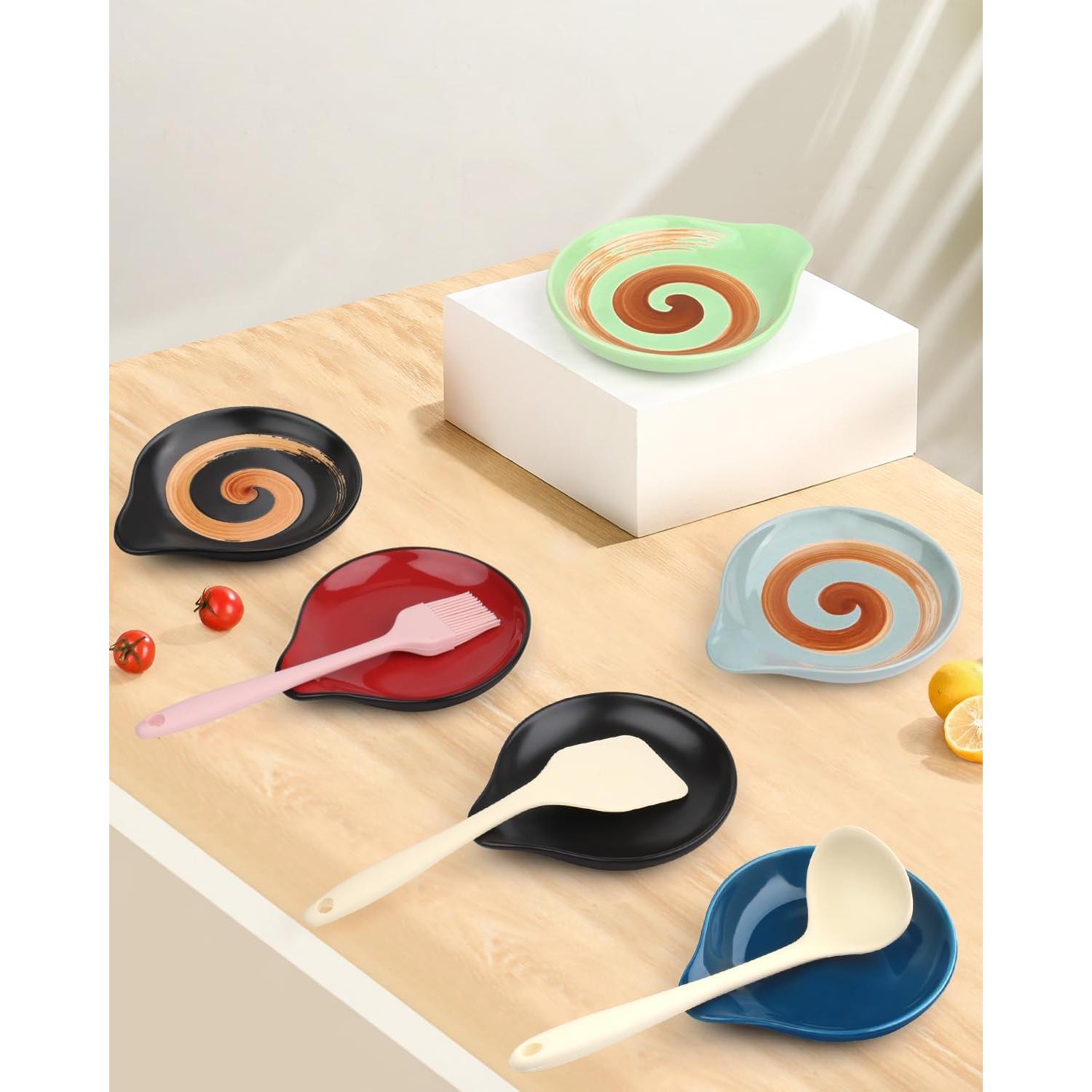 Soporte para cuchara de cerámica VanlonPro 14.5x12.7cm dorado