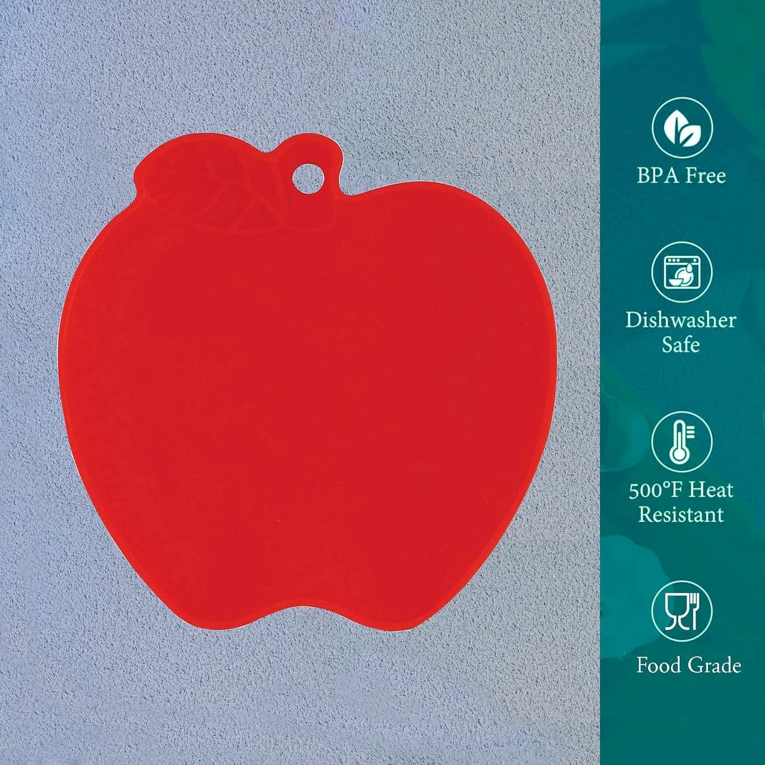 Soporte para cuchara de silicona UPware manzana roja 12 cm