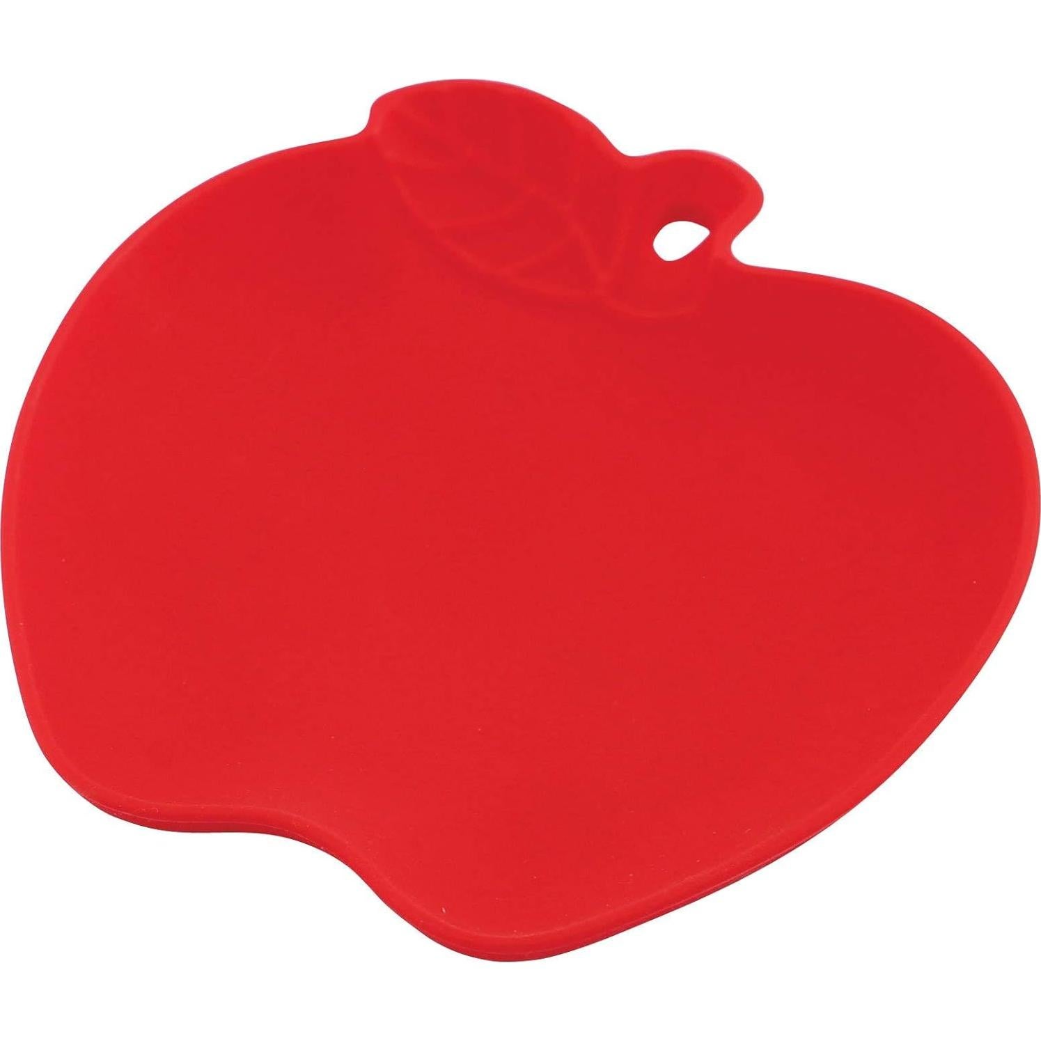 Soporte para cuchara de silicona UPware manzana roja 12 cm