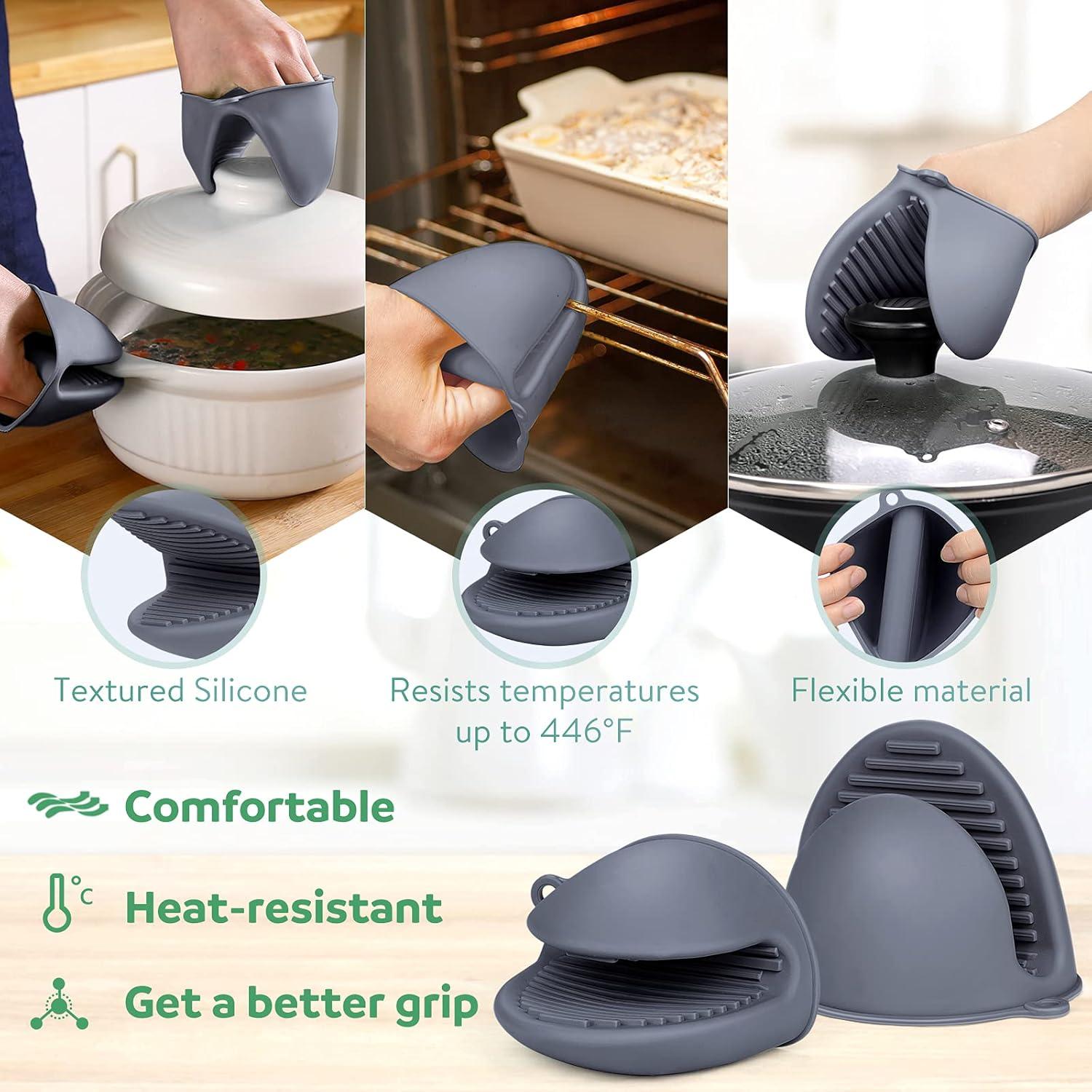 Soporte de Cuchara de Silicona Klarfschar con Manoplas - Rojo