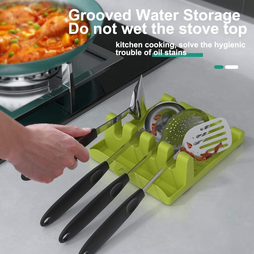 Paquete de 2 Soportes para Utensilios de Cocina Sin Goteo