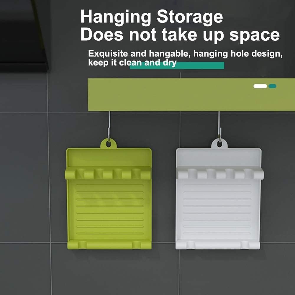 Paquete de 2 Soportes para Utensilios de Cocina Sin Goteo