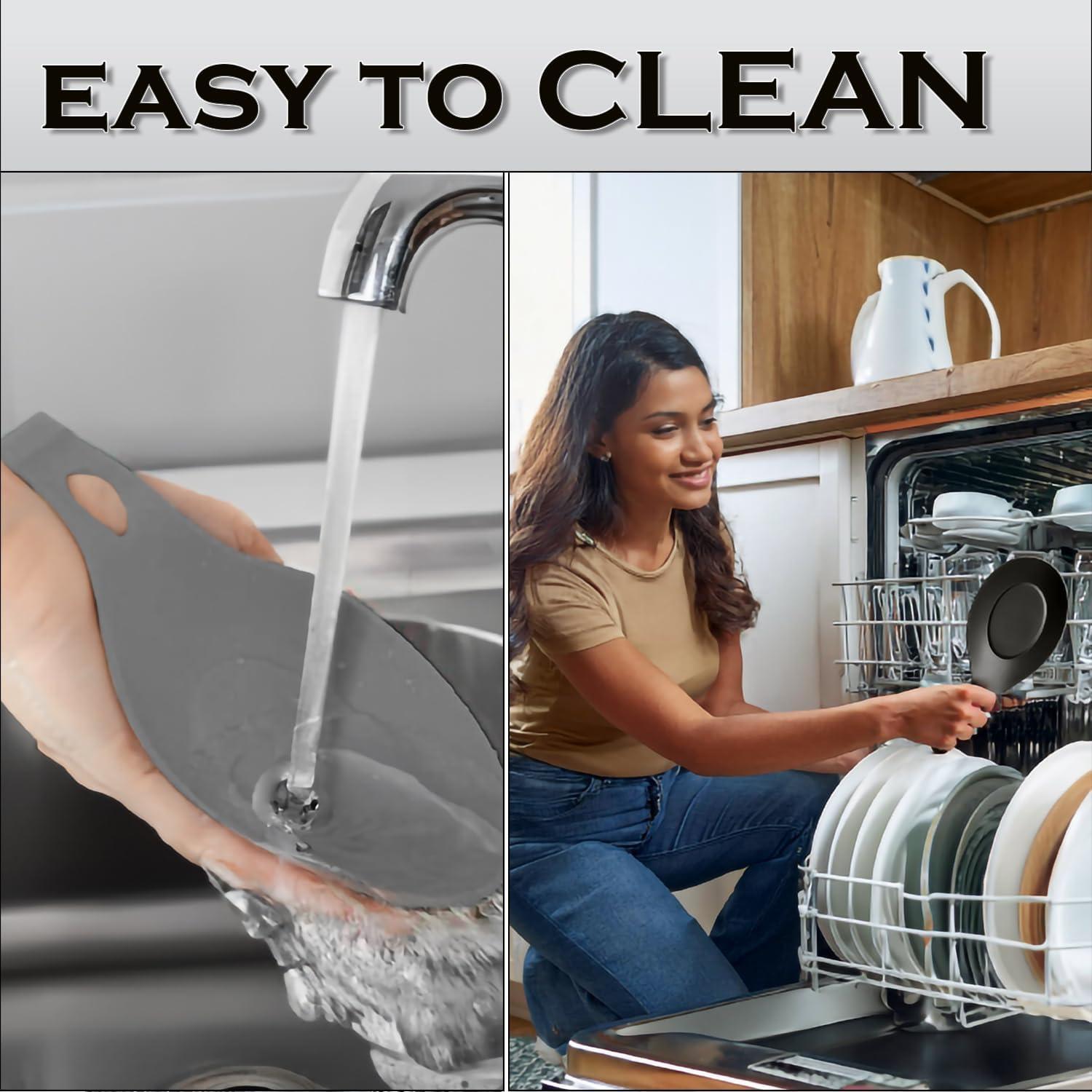 Soporte de Cuchara de Silicona Samzareulo, Juego de 2