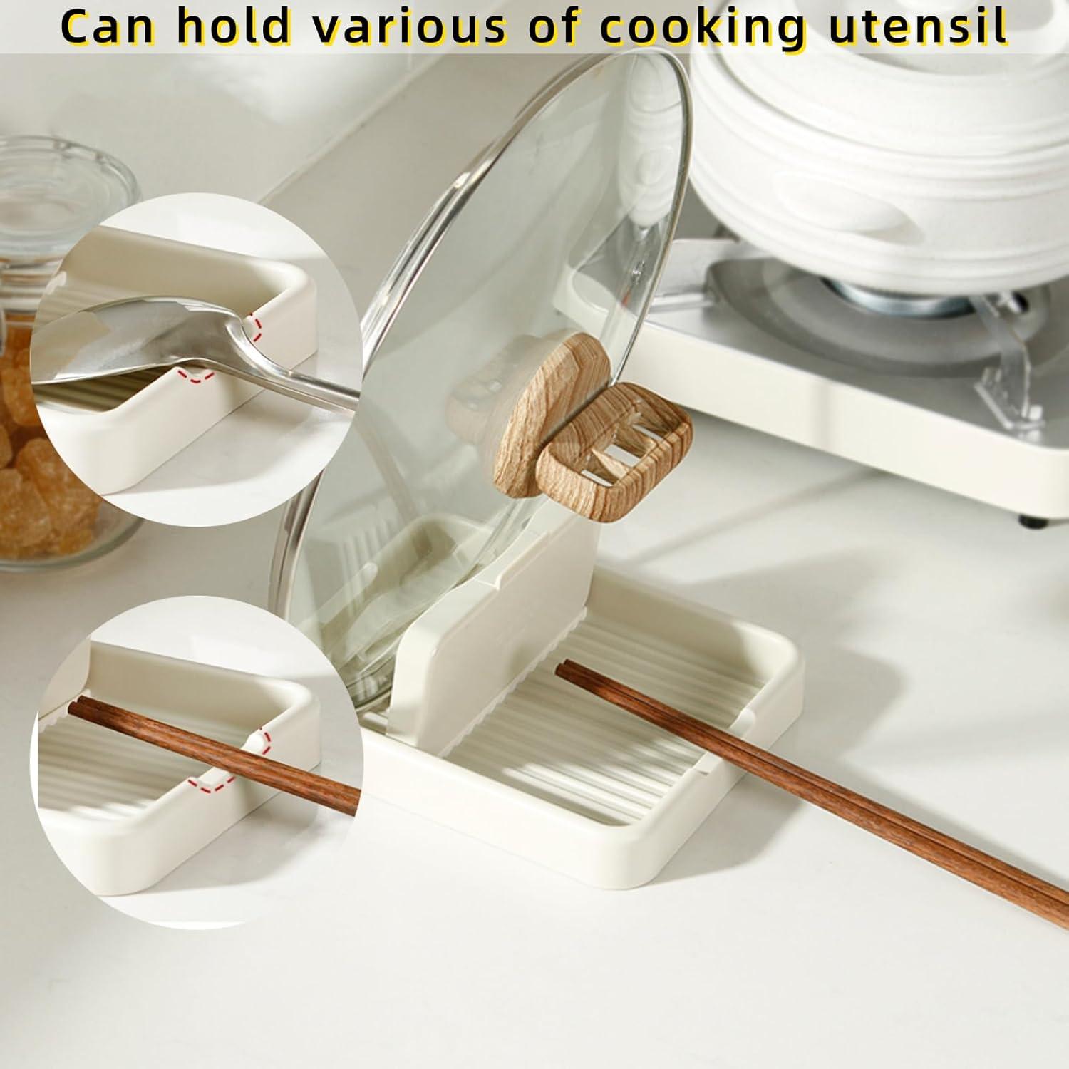 Soporte para Cucharas Vziokk con Tapa Plegable 18,4x15,8cm