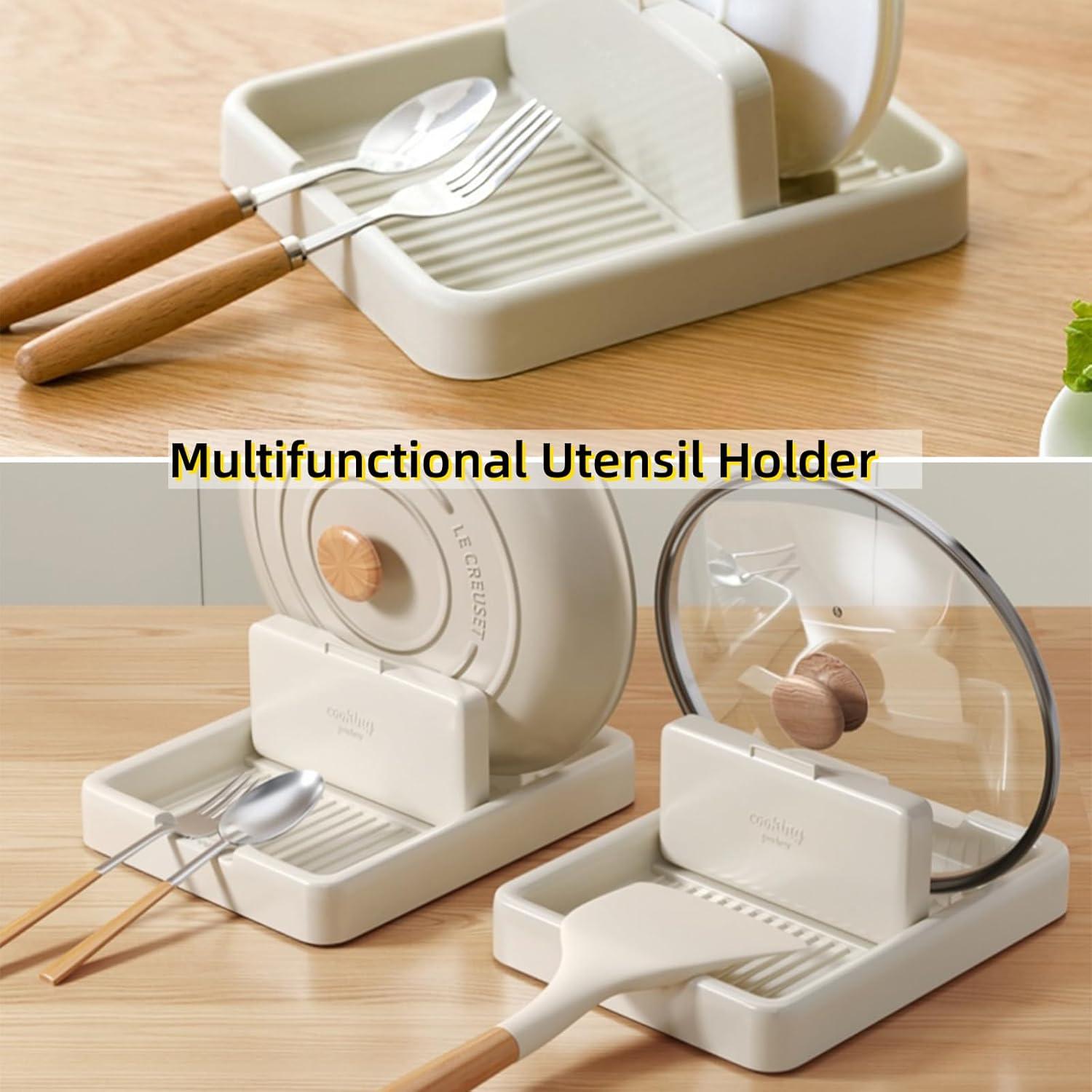 Soporte para Cucharas Vziokk con Tapa Plegable 18,4x15,8cm