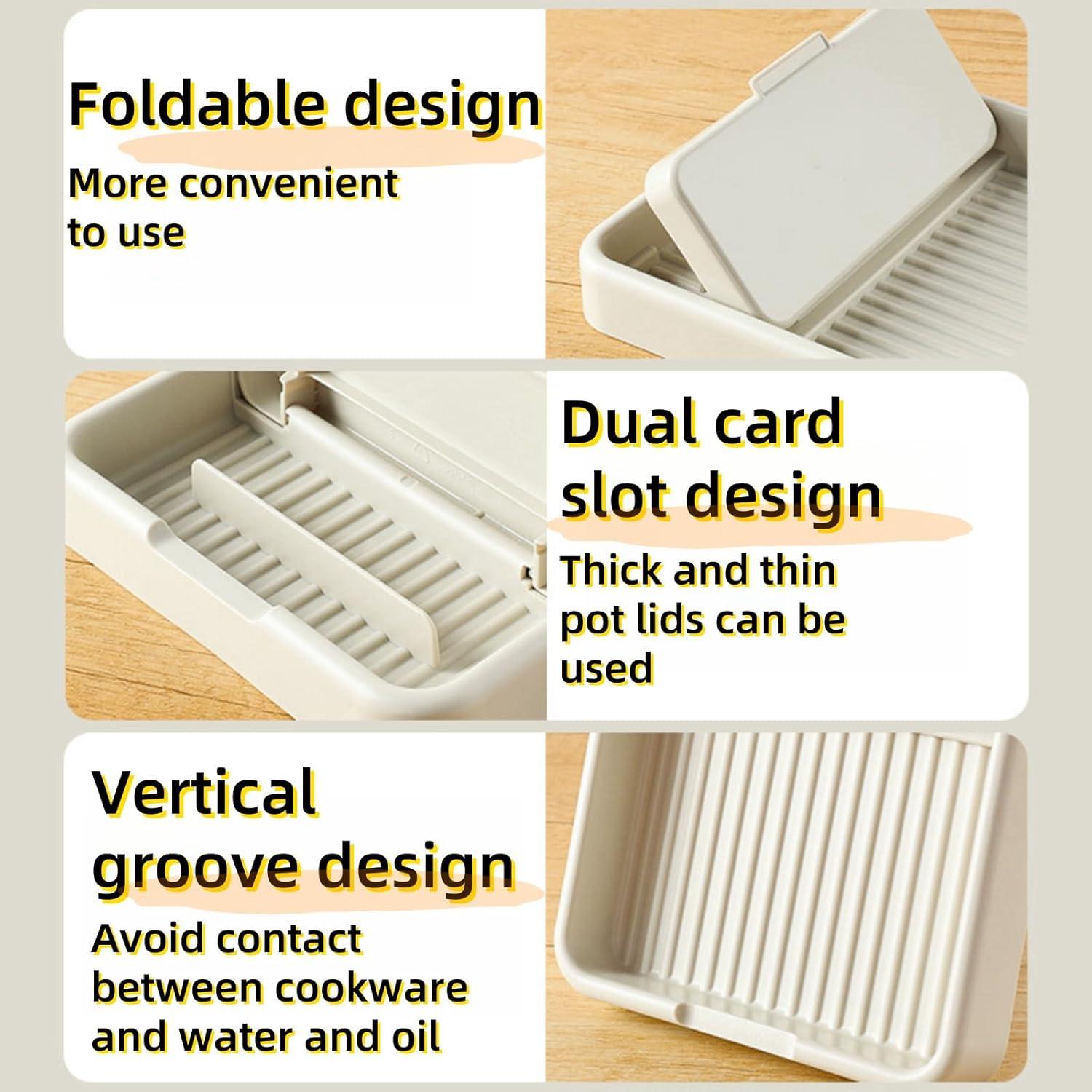 Soporte para Cucharas Vziokk con Tapa Plegable 18,4x15,8cm