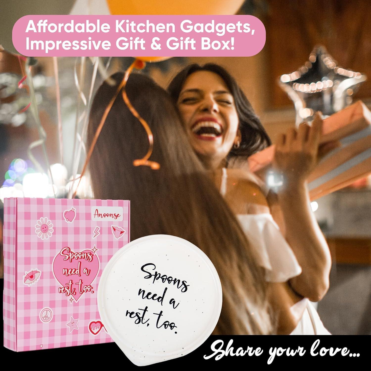 Soporte de Cuchara de Cerámica Anoonse Blanco 15x14 cm