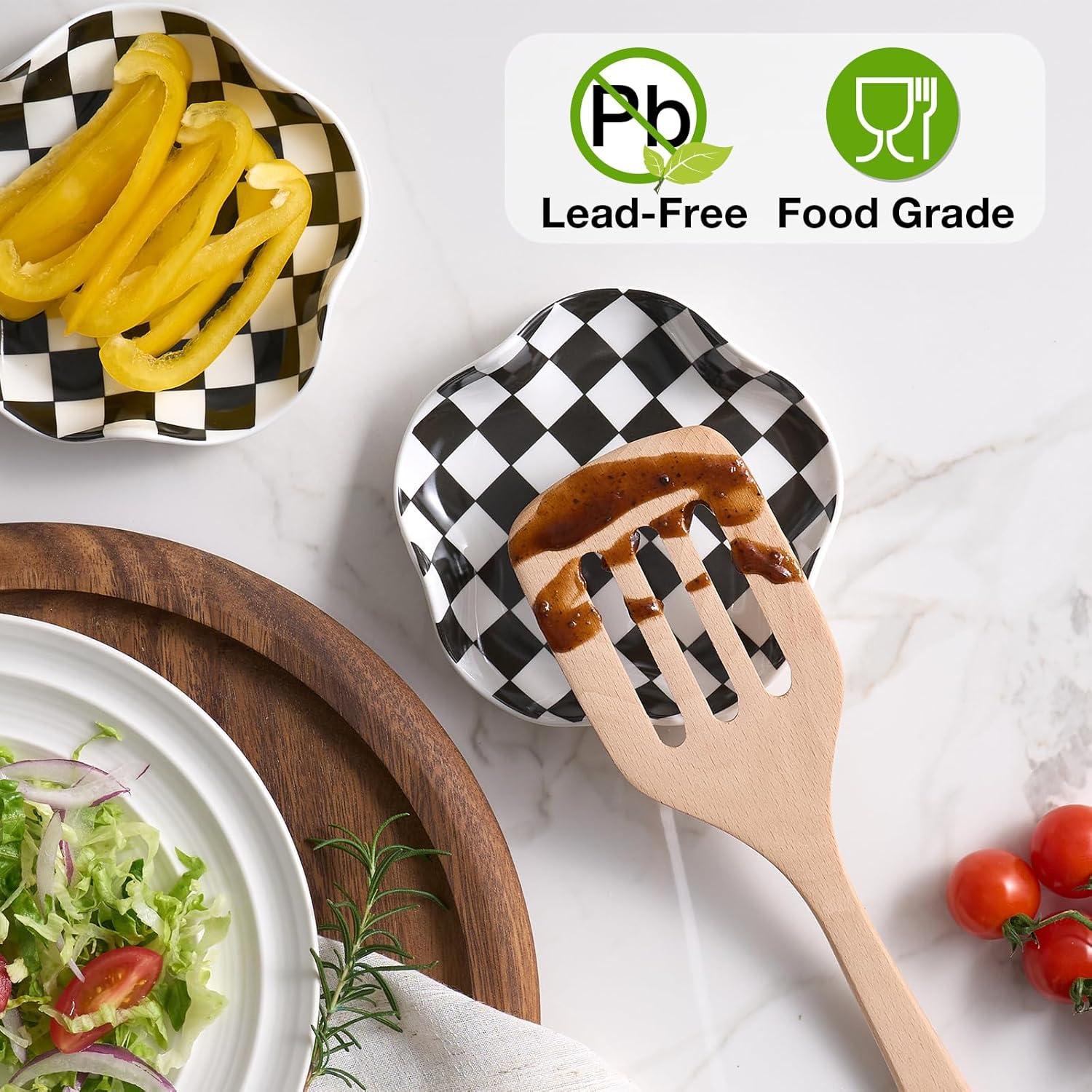 Soporte para Cucharas de Cerámica Qipecedm 13,46 cm Blanco y Negro