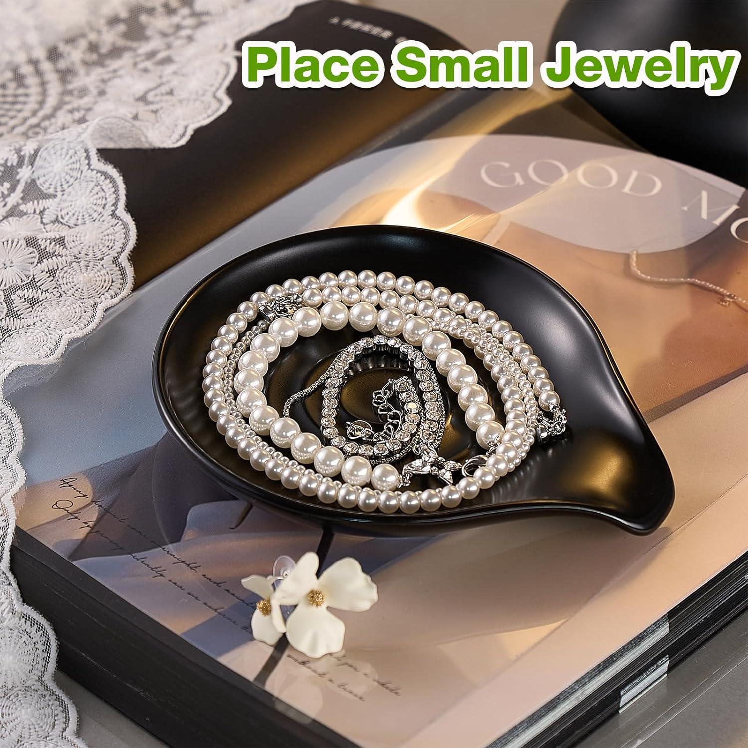 Soporte para cuchara de cerámica Gencywe 15,24 cm negro