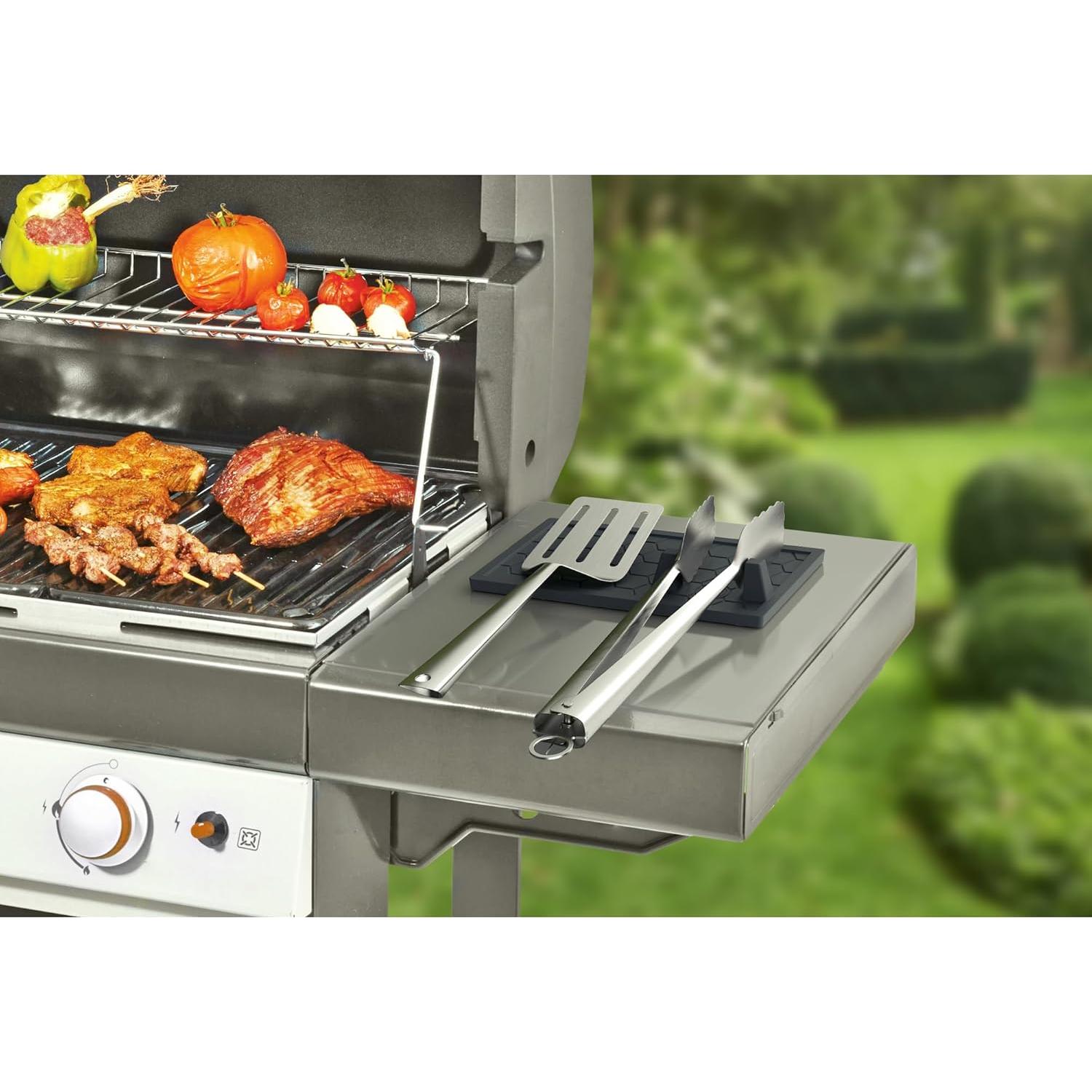 Soporte para Utensilios de Parrilla Outset Silicona Negro 24x15cm